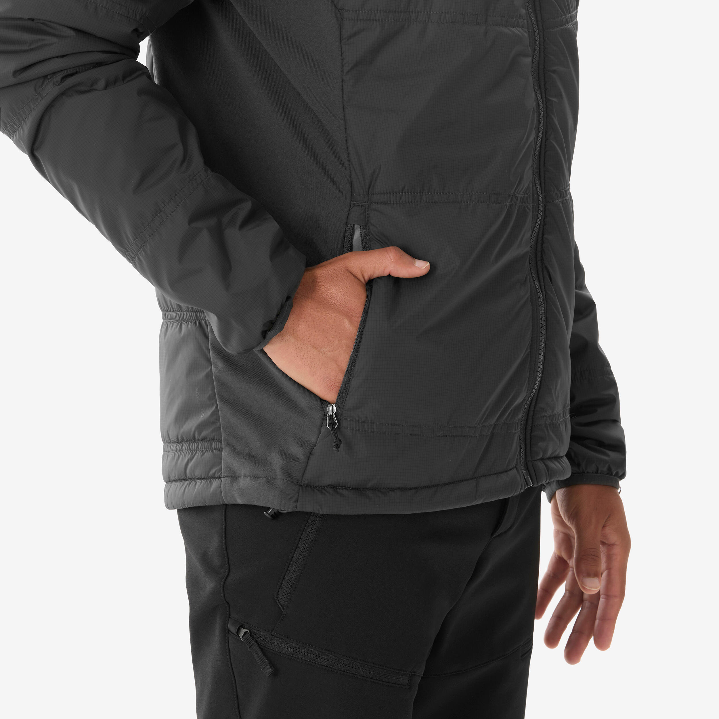 Veste 3en1 de randonnée -10°C imperméable homme, MH500 orange 16/17