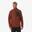 Polar de drumeție la munte, MH500 full zip pocket maro, bărbați
