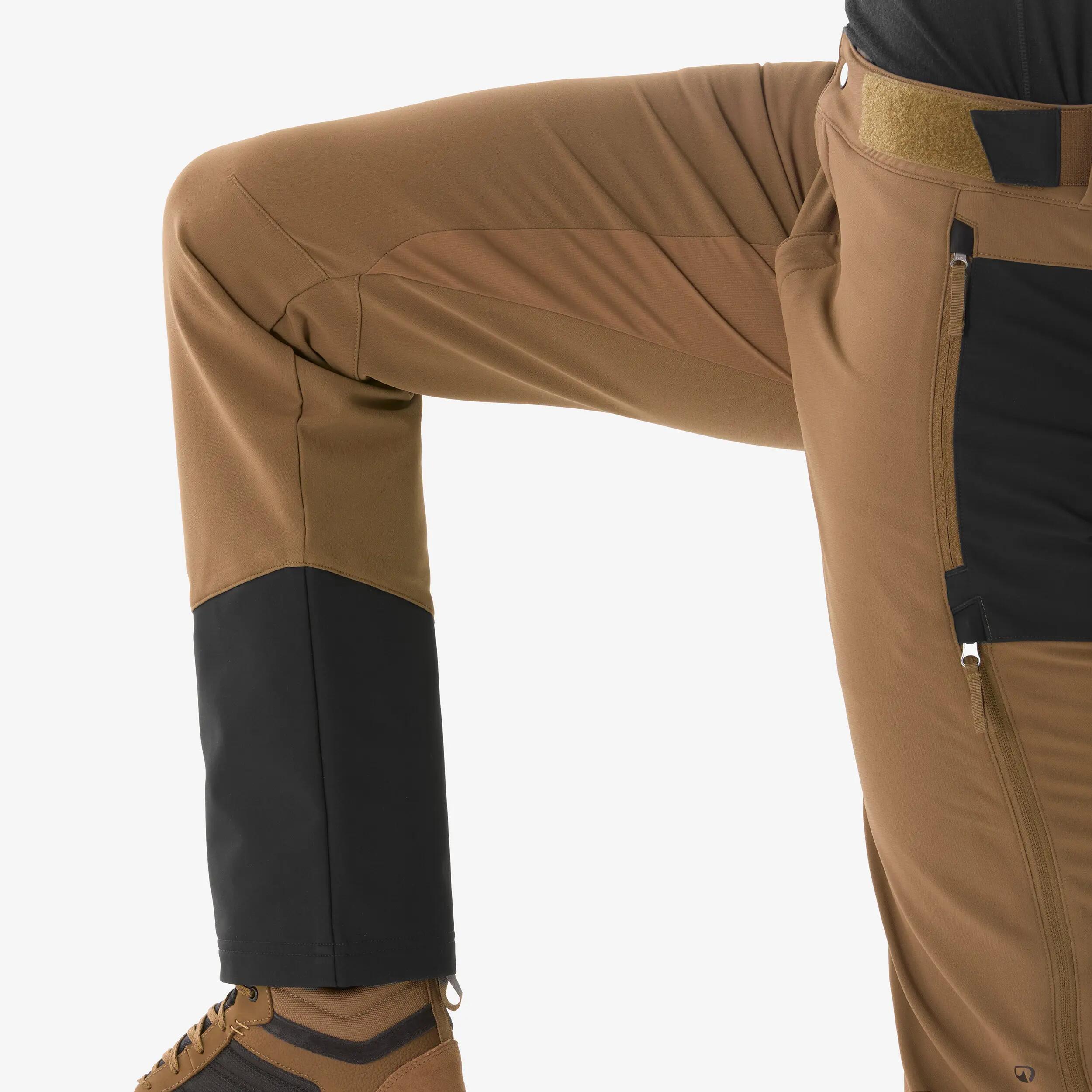 Men’s Warm and Water-Repellent Hiking Pants, SH 500 6/9