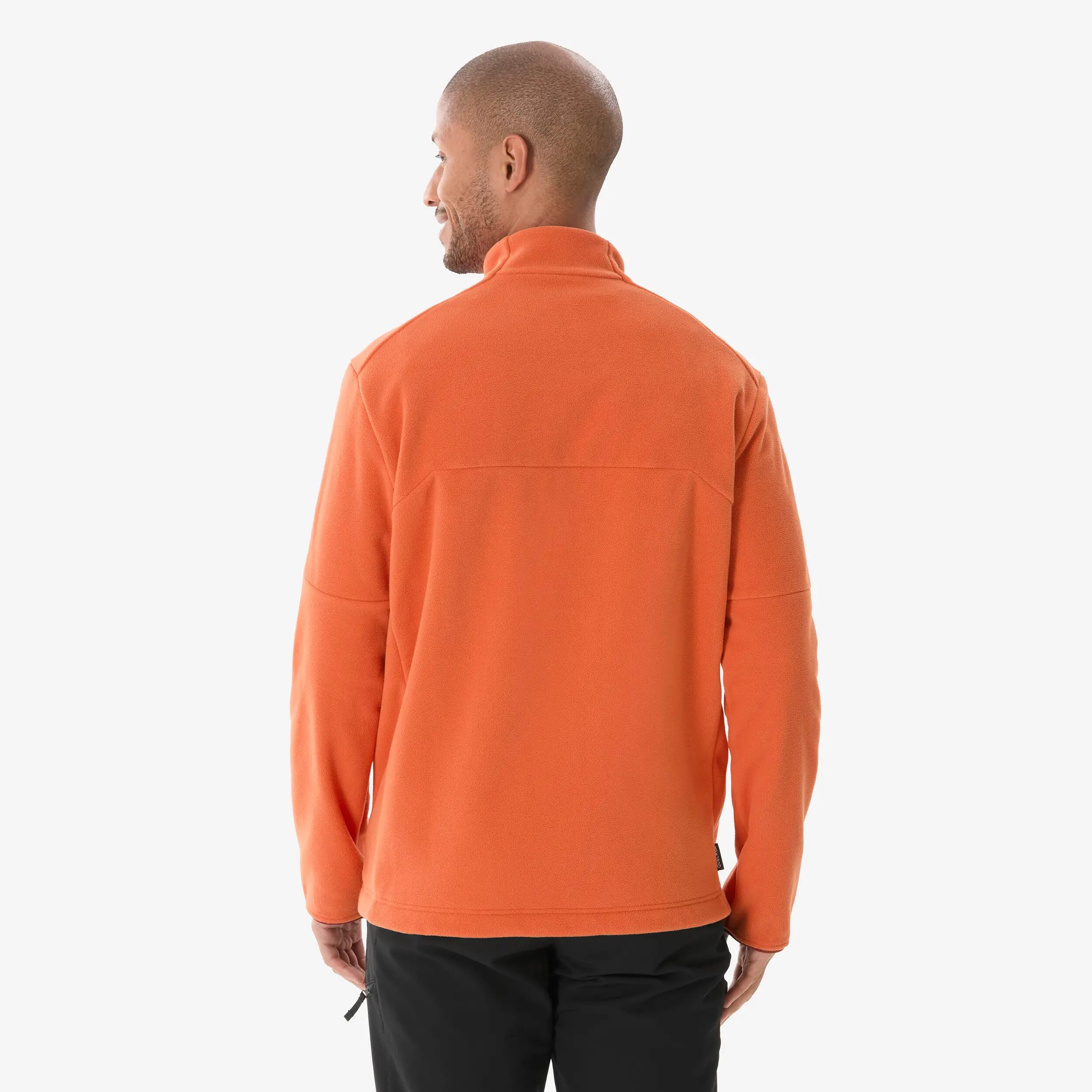Men’s mountain hiking fleece jacket, MH500 Full-zip Pocket - Terracotta -  3
