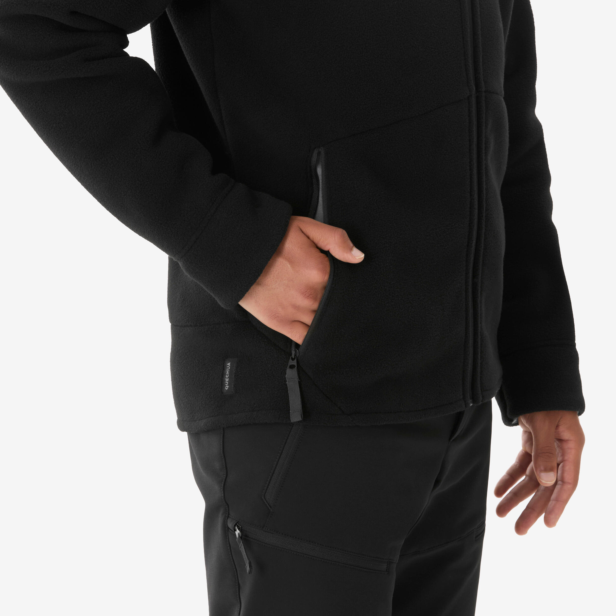 Polaire chaude de randonnée homme, NH500 noir 6/8
