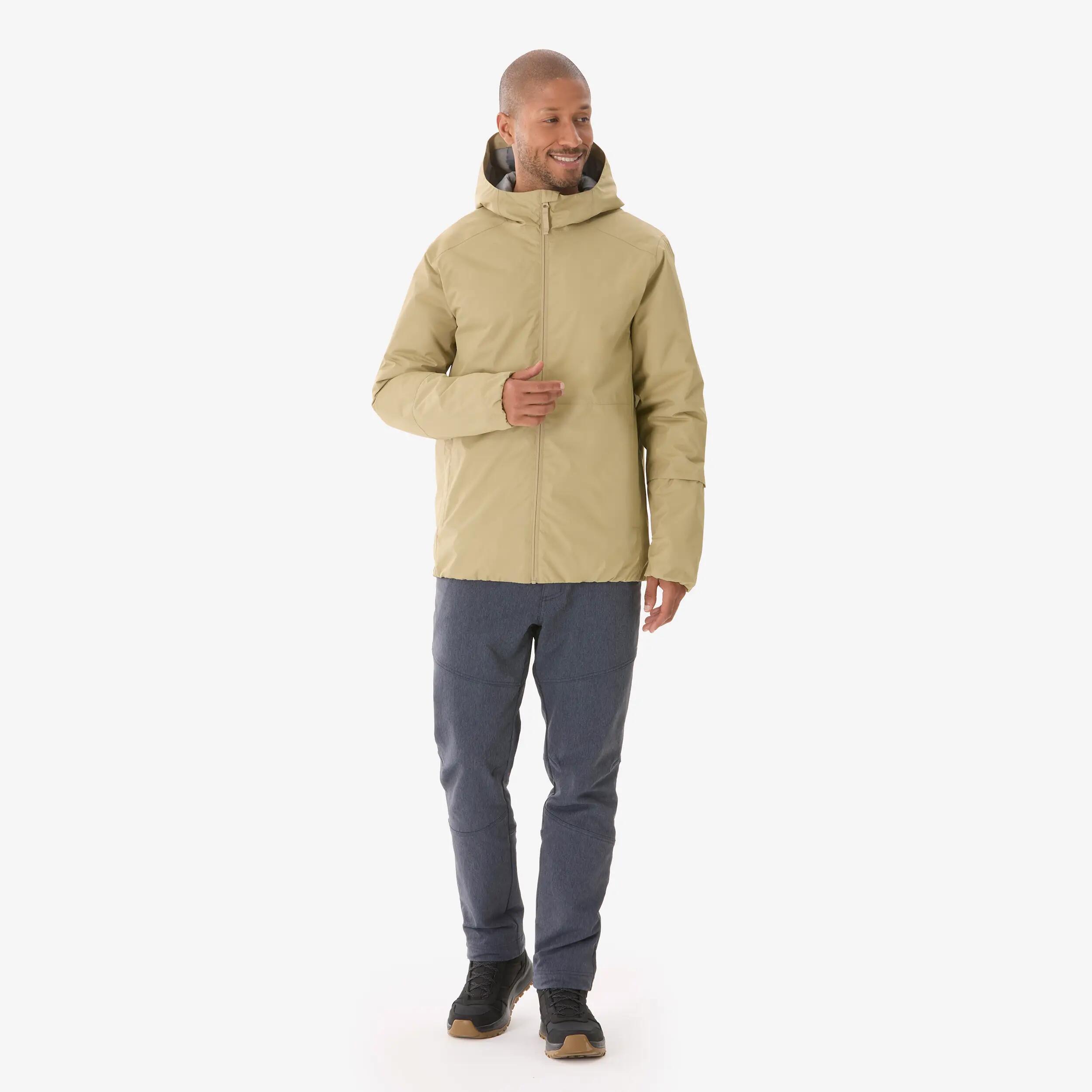 Men’s winter hiking jacket -5°C NH100 - Beige -  2