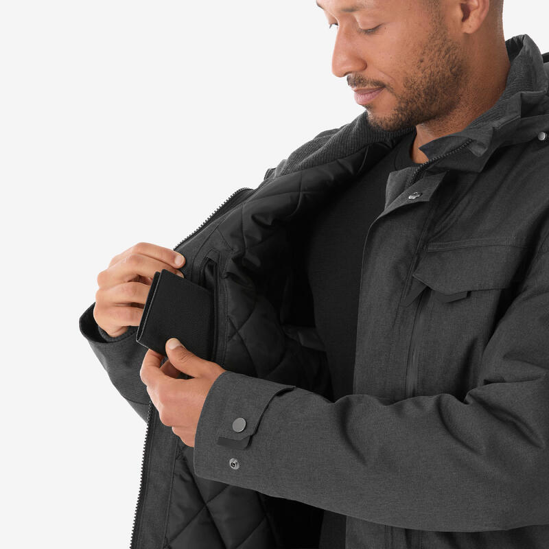 Erkek Su Geçirmez Outdoor Kar Montu/Kışlık Mont - Gri - NH500 -10 °C