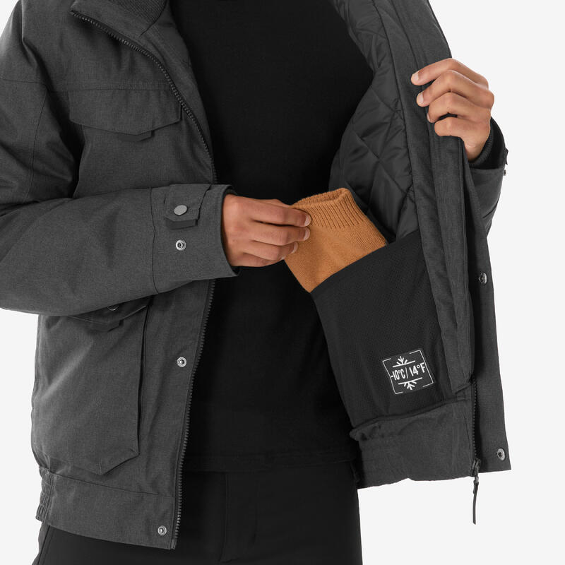 Erkek Su Geçirmez Outdoor Kar Montu/Kışlık Mont - Gri - NH500 -10 °C