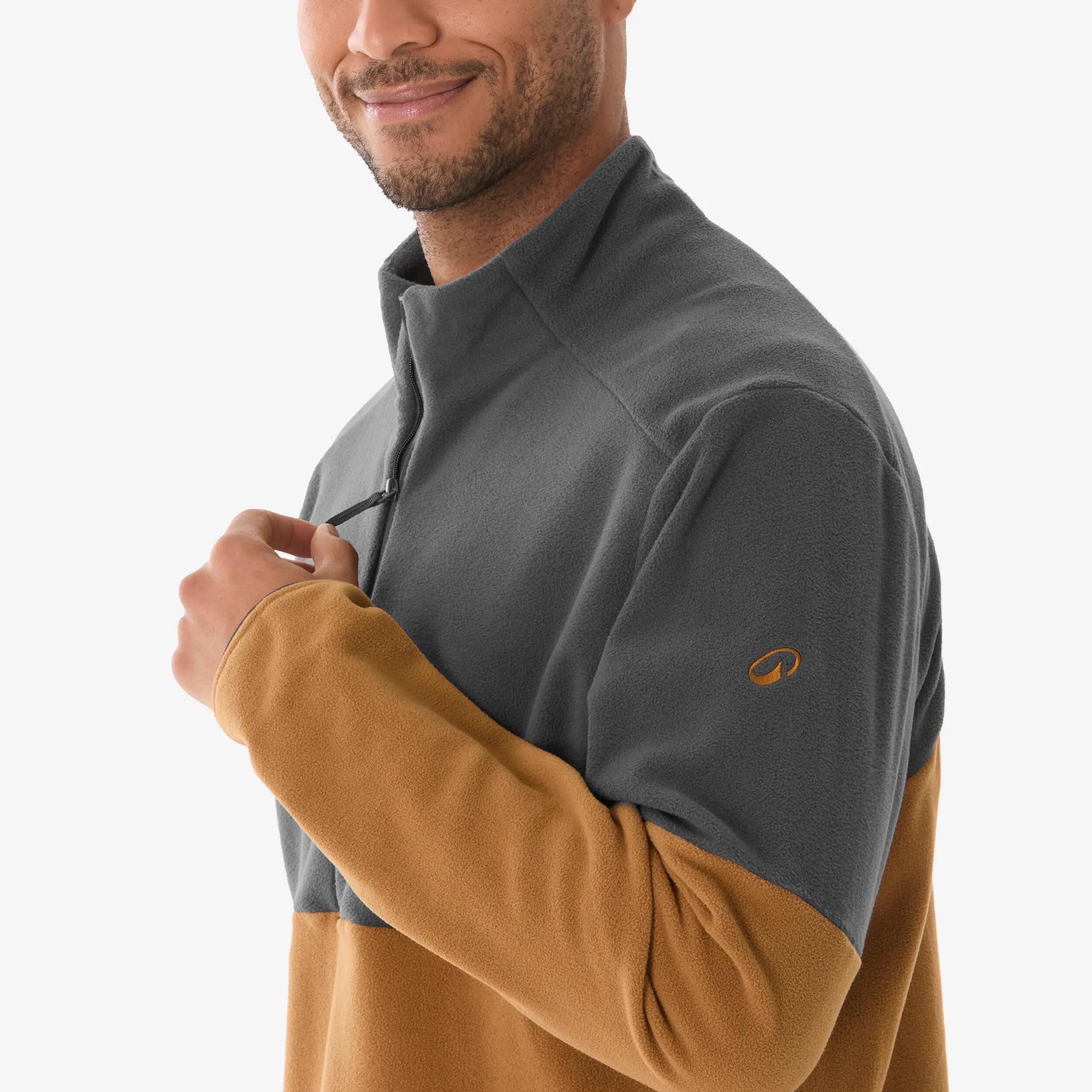 Men’s mountain hiking fleece jacket, MH500 half-zip -  4