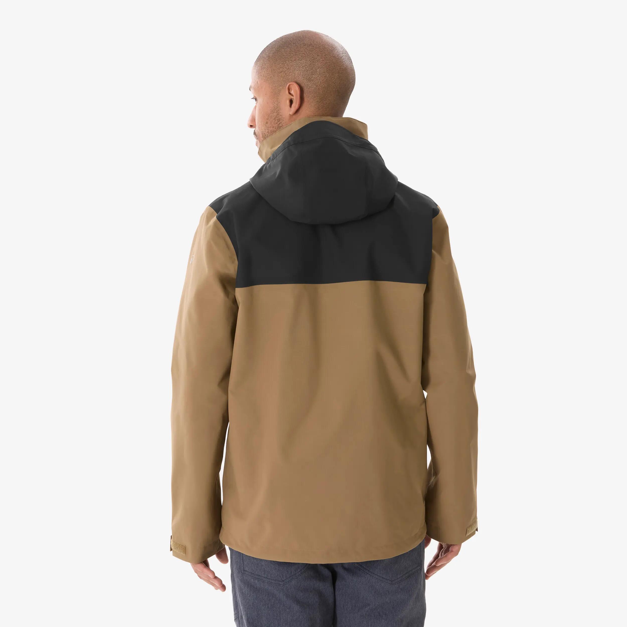 Men’s 3in1 waterproof hiking jacket 0°C NH100 - Brown -  5