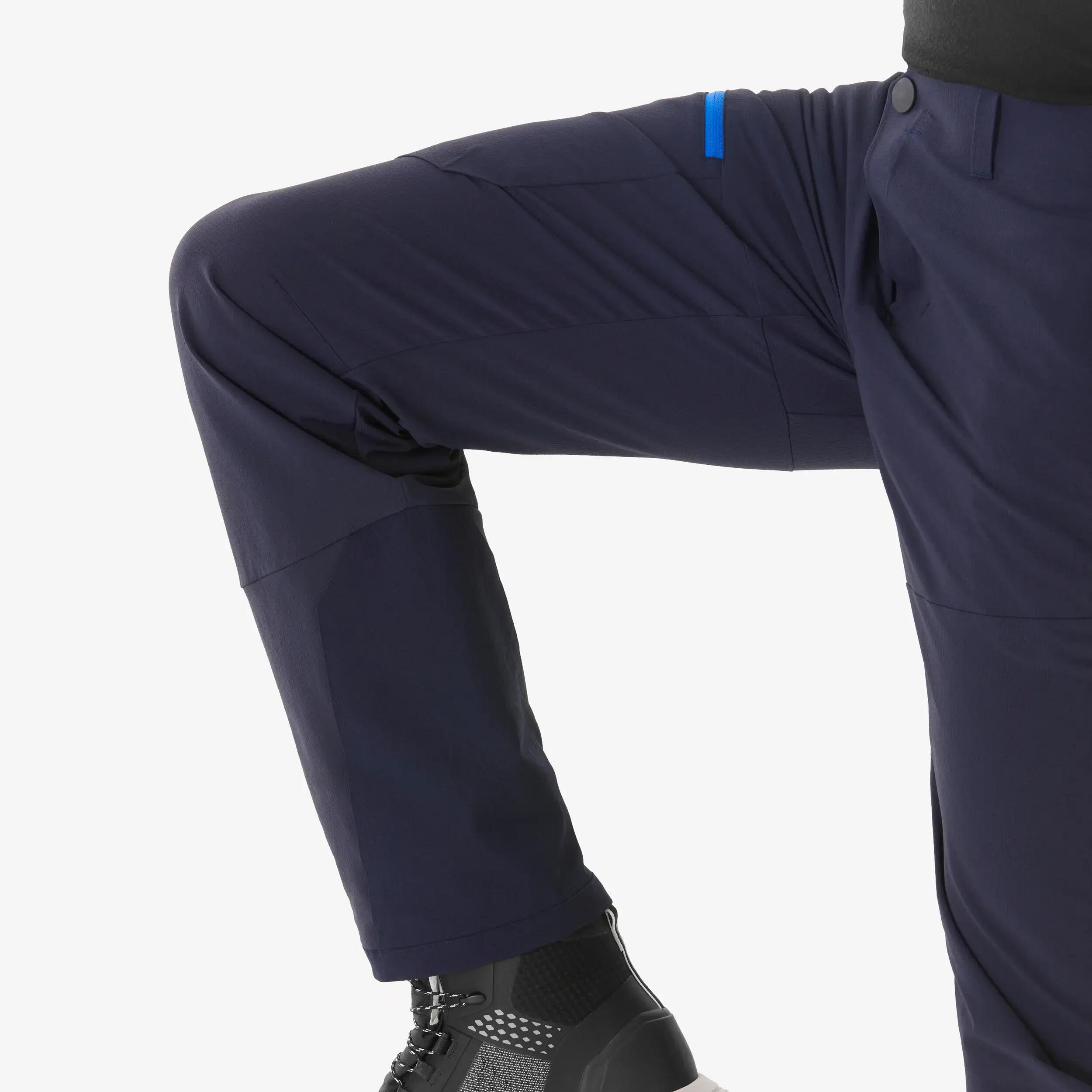 Pantalon de randonnée chaud et déperlant homme, SH900 bleu 7/14