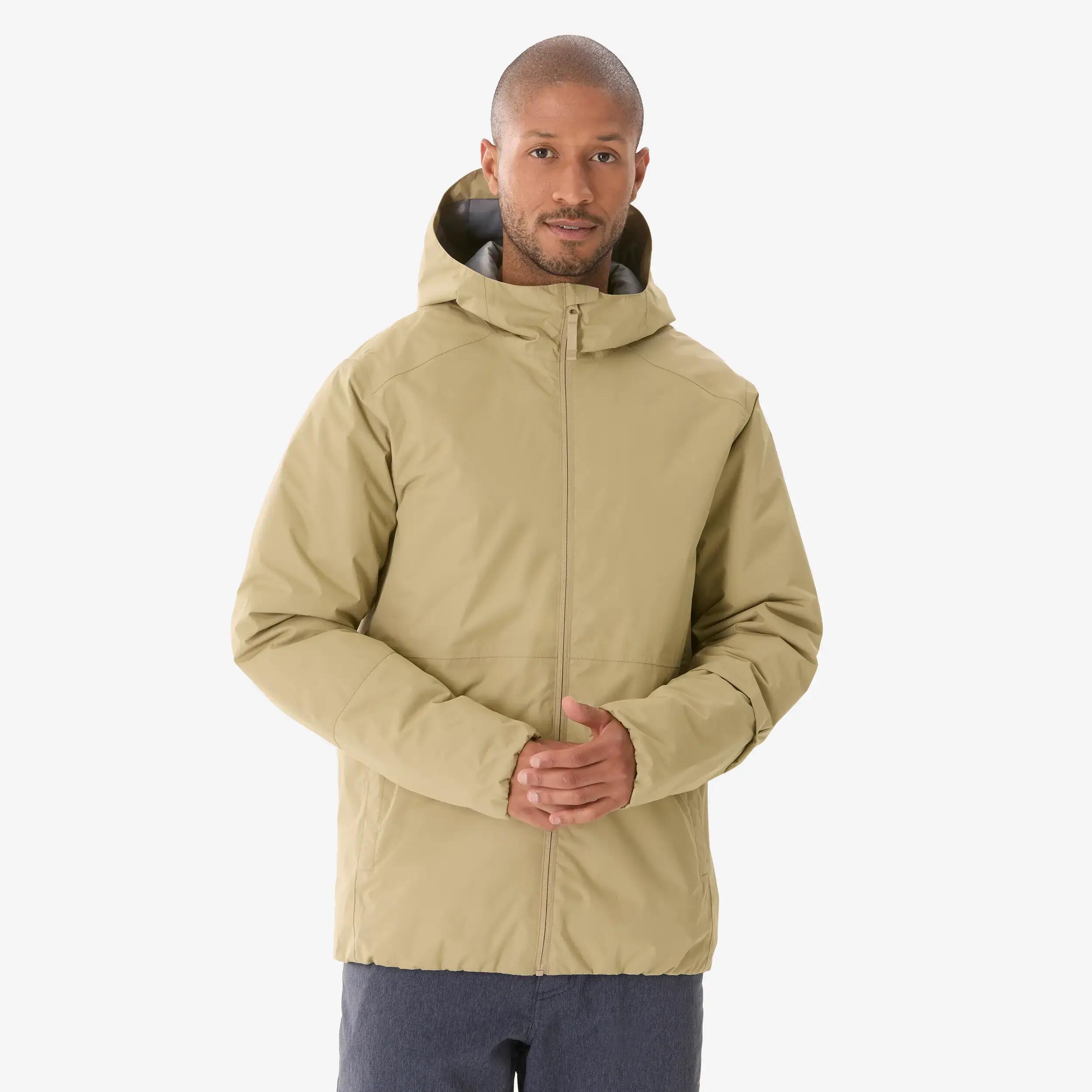 Men’s winter hiking jacket -5°C NH100 - Beige -  1