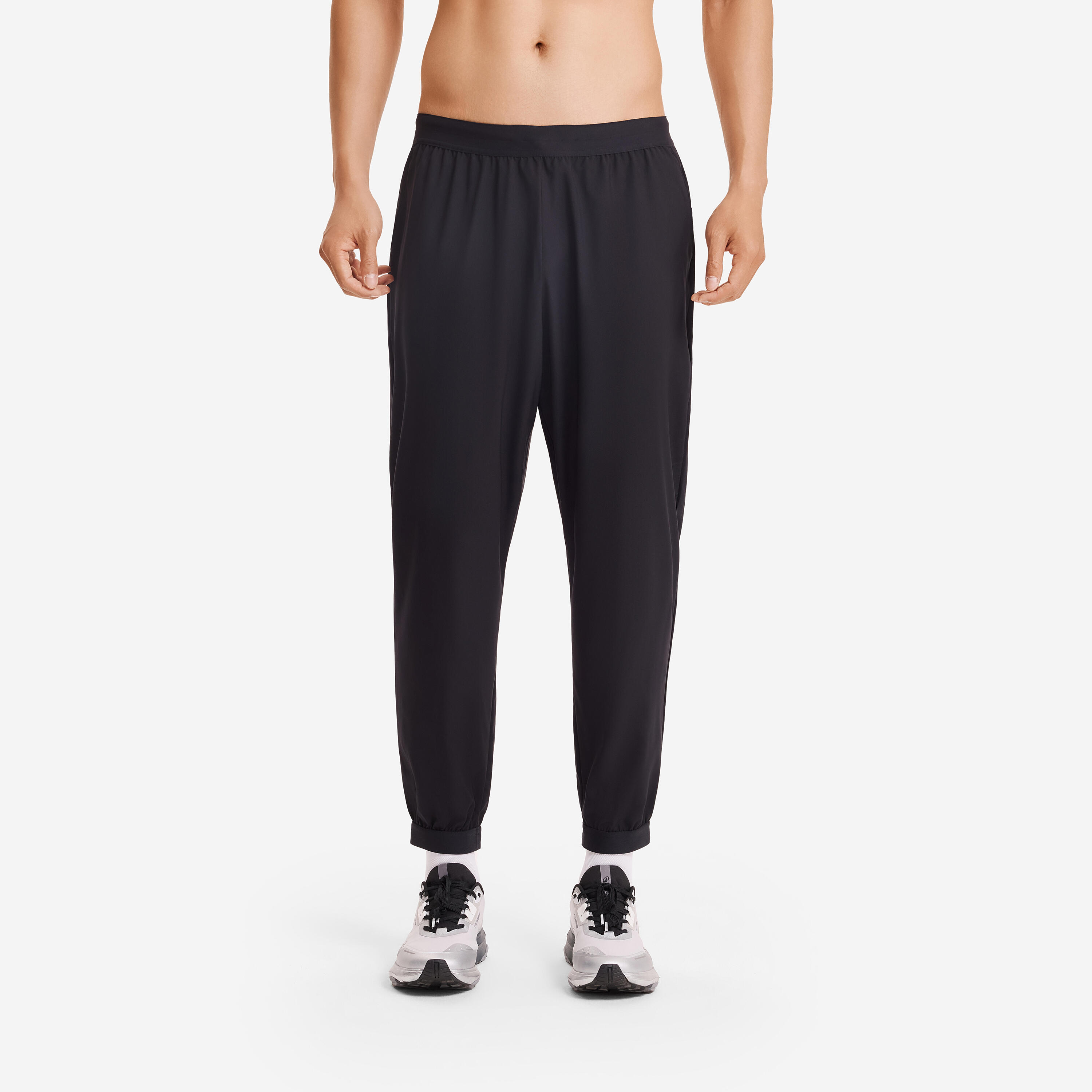 Men's KIPRUN Run 100 Dry Breathable Running Trousers - Black