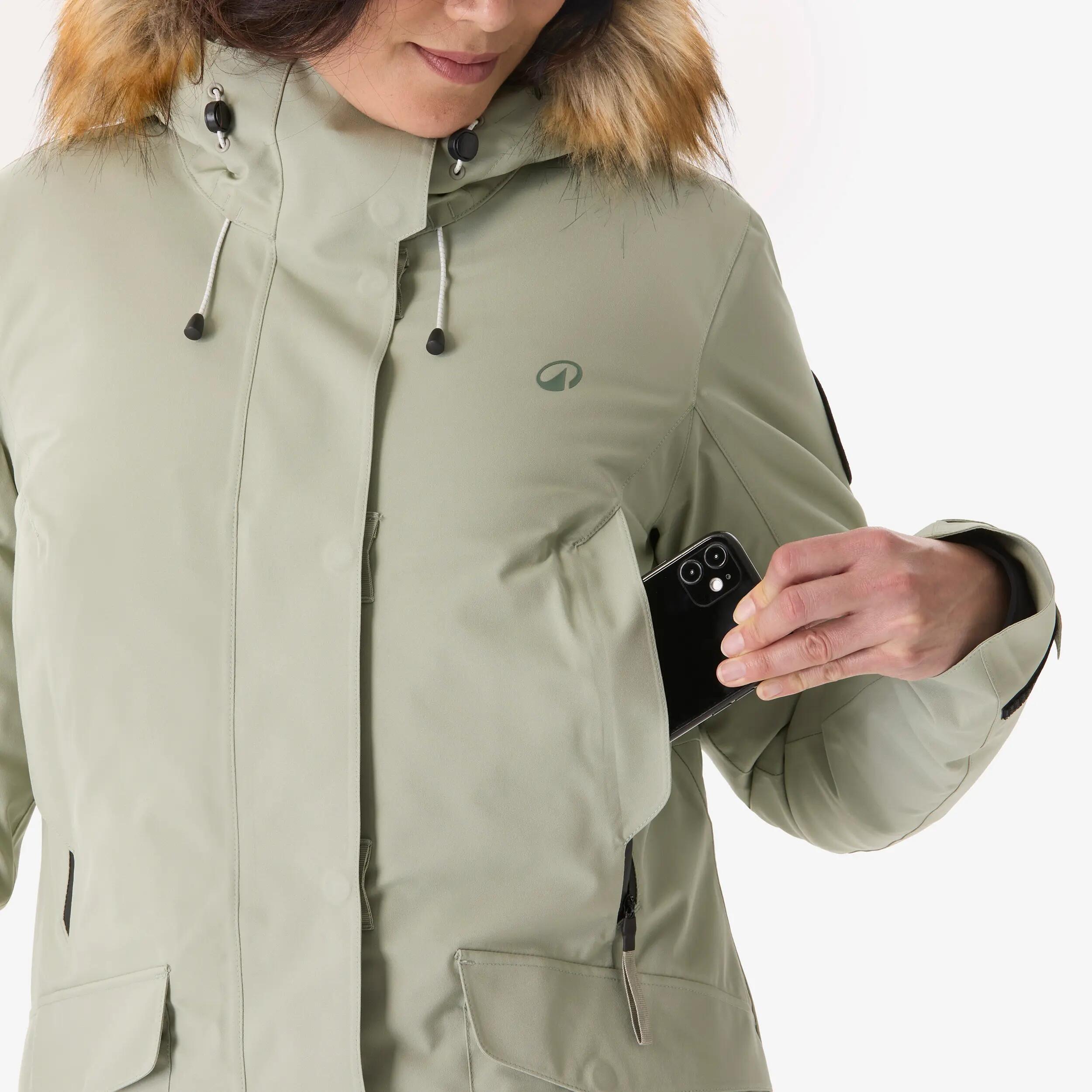 Parka invierno -17 °C de senderismo mujer, NH900 verde 10/14