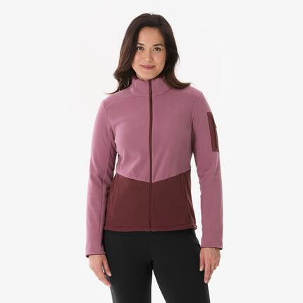 Fleecejacke Damen Wandern - MH500 weiß/beige