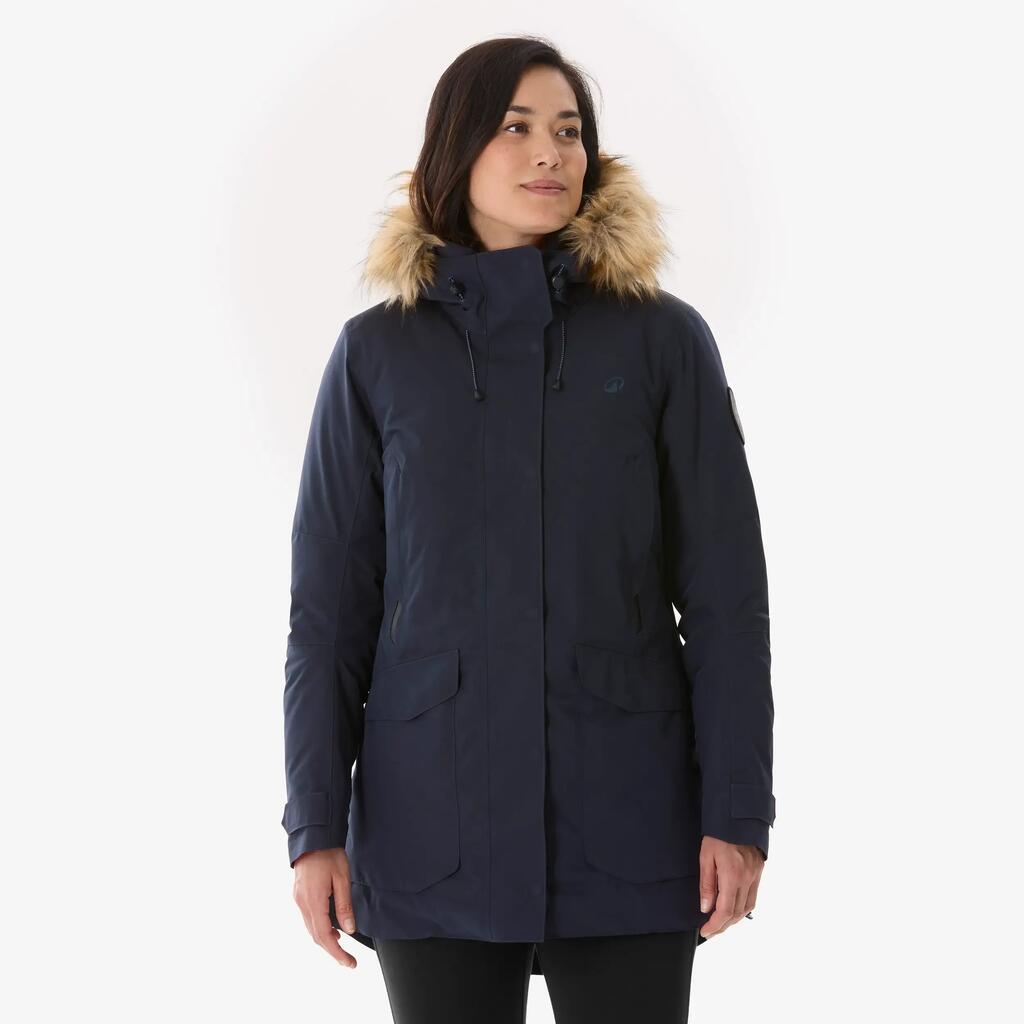 Winterjacke Parka Damen bis -17 °C wasserdicht Wandern - NH900 dunkelblau 