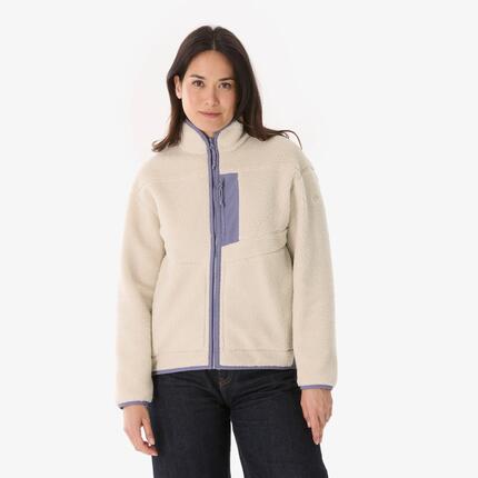 Fleecejacke Damen Wandern – Sherpa MH500, beige