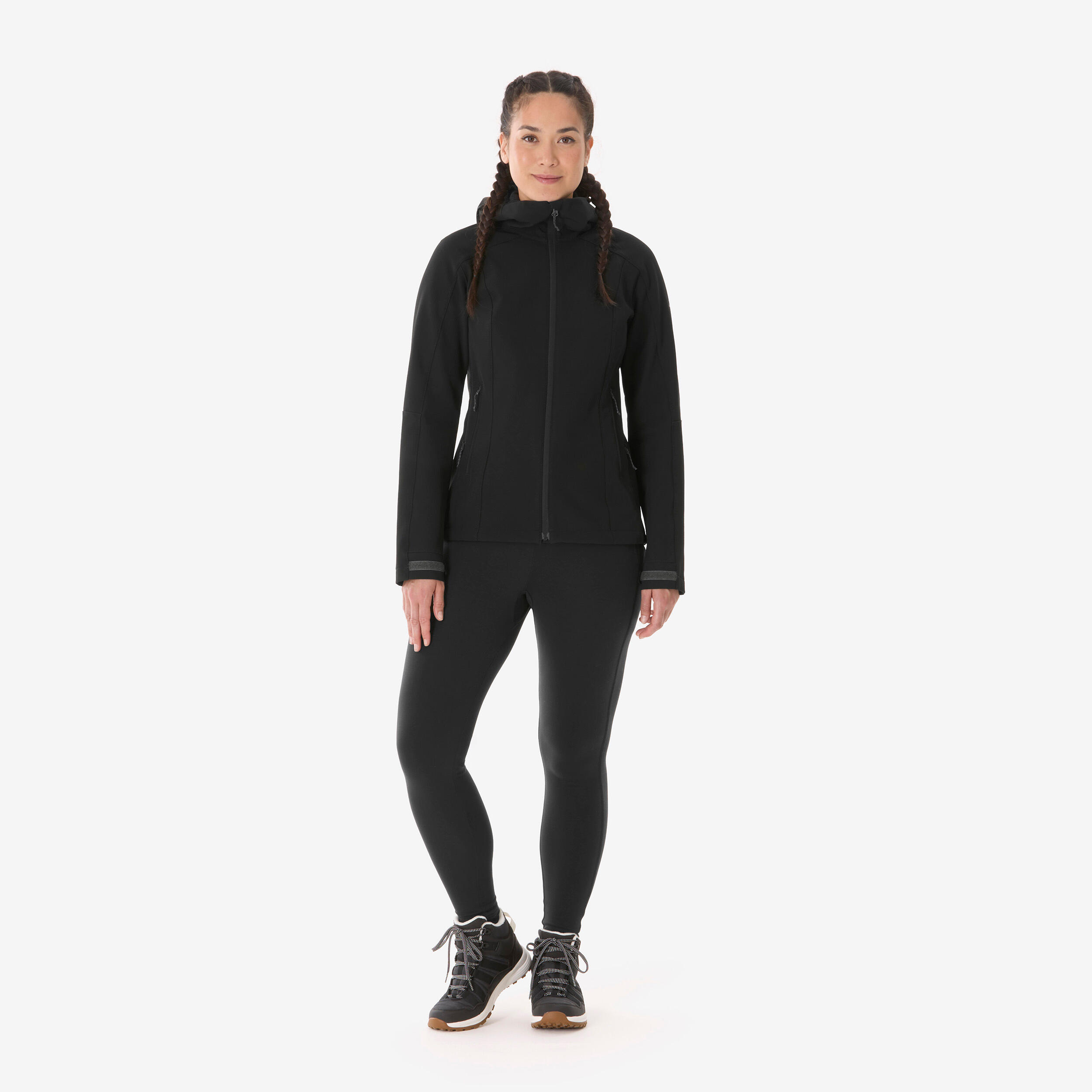 Gebraucht - Softshelljacke Damen winddicht Wandern - MT500 schwarz 2/16