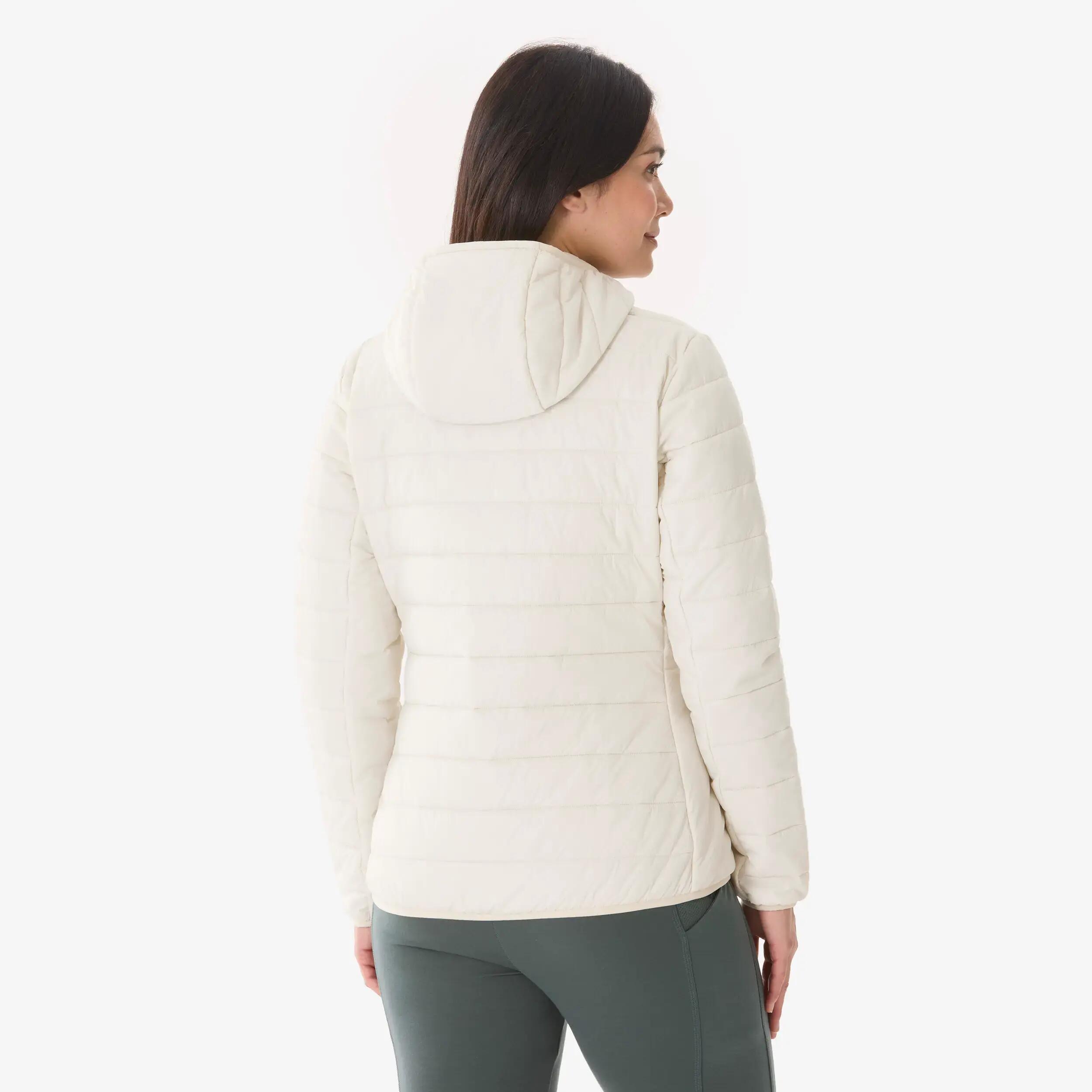 Women’s hiking warm padded jacket  -6°C MH500 - Beige -  4