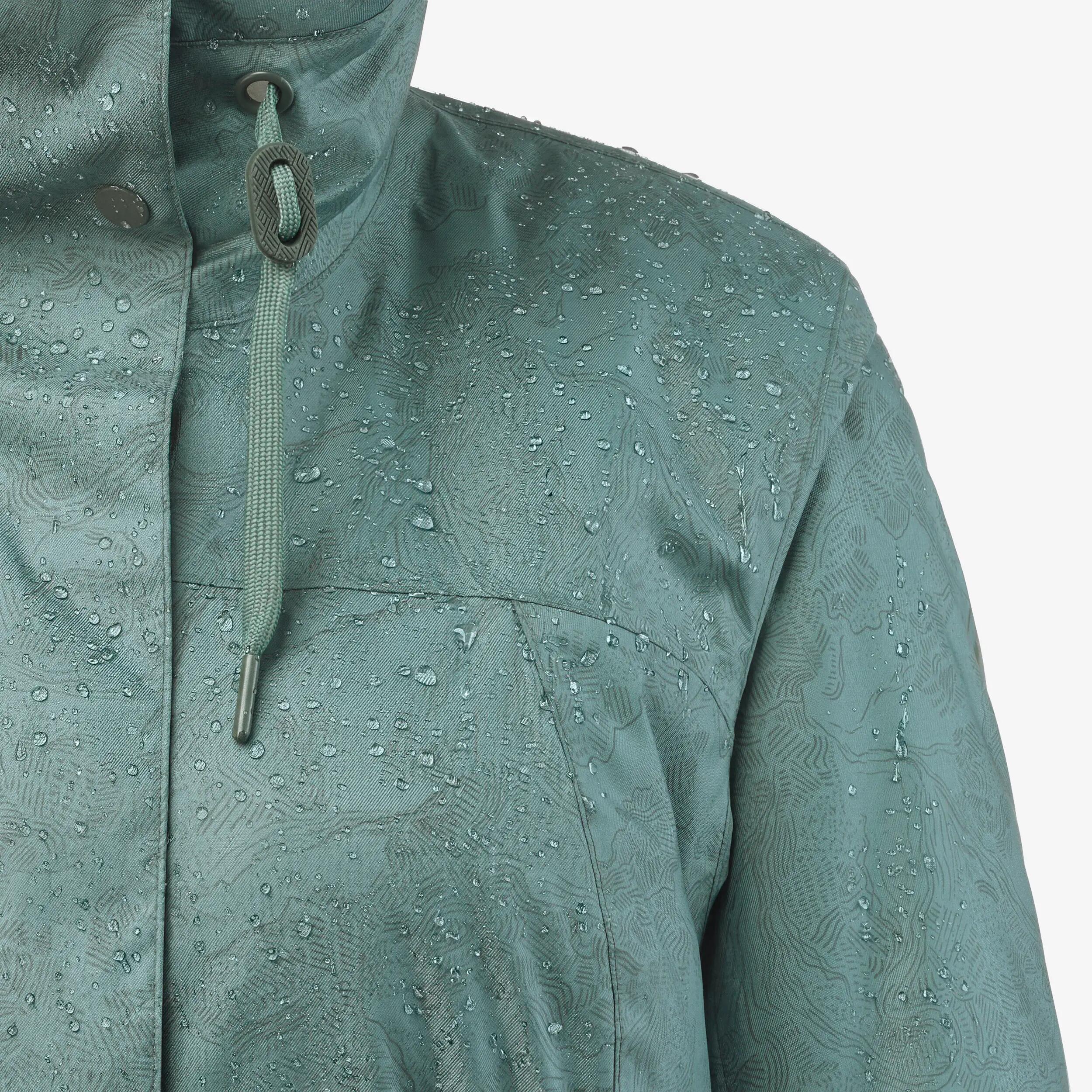 Women’s waterproof hiking jacket -10°C NH500 - Green -  3