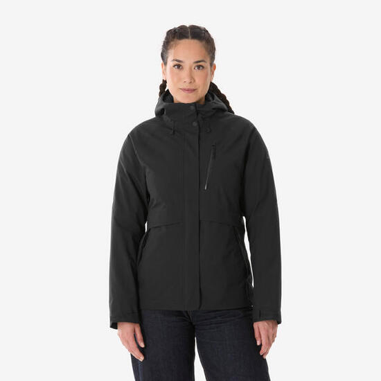 Piumino trekking donna NH500 3 in 1 nero