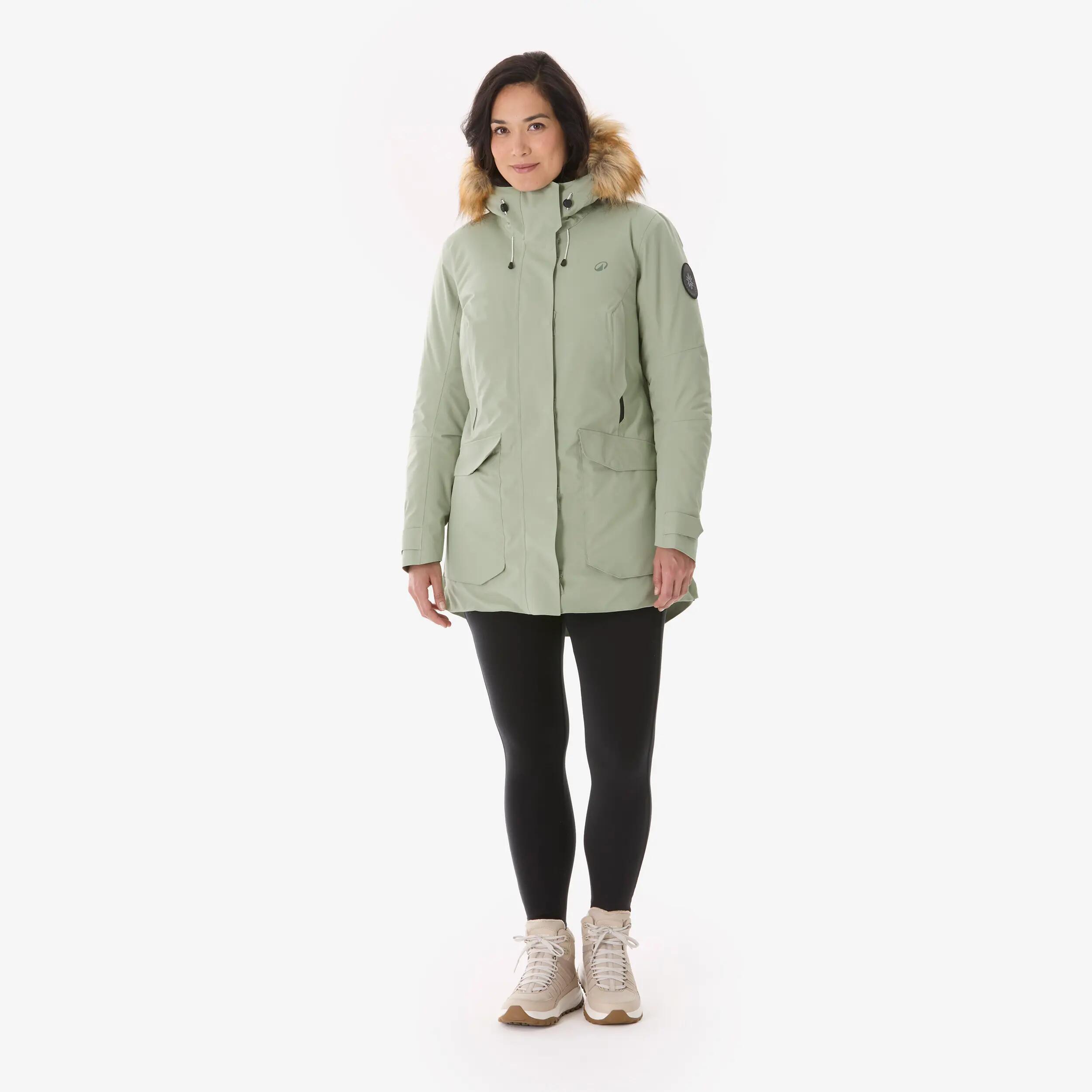 Parka invierno -17 °C de senderismo mujer, NH900 verde 2/14