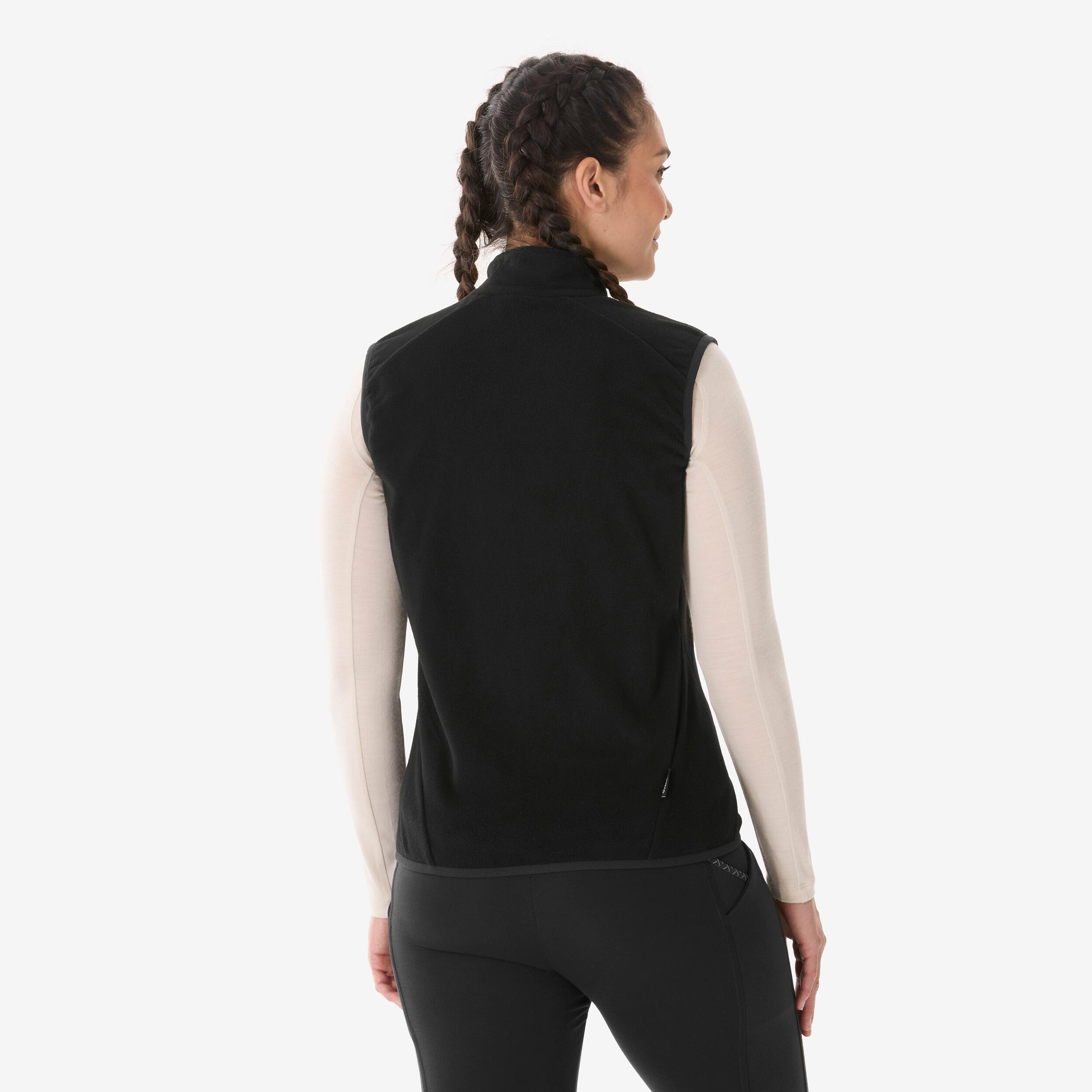 Gilet polaire de randonnée montagne femme, MH100 noir 4/10