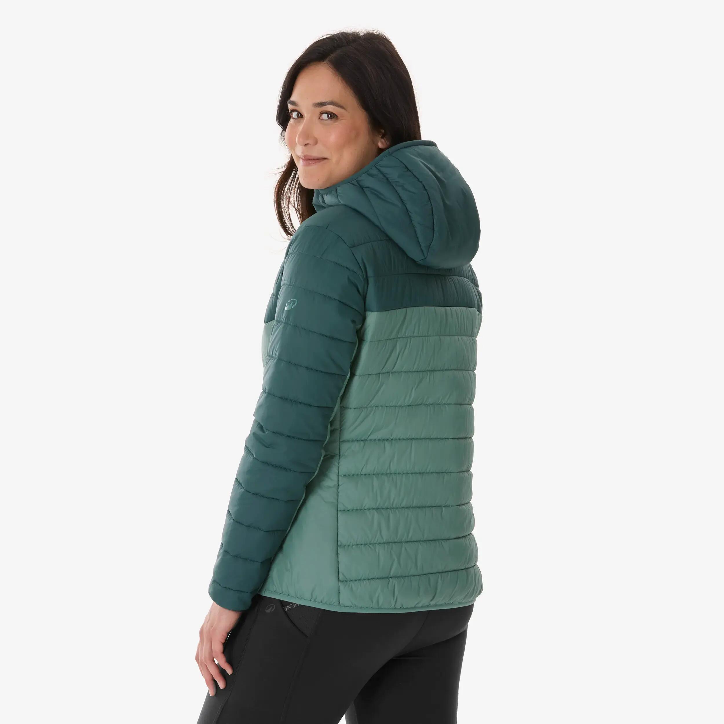 Women’s hiking warm padded jacket  -6°C MH500 - Green -  4
