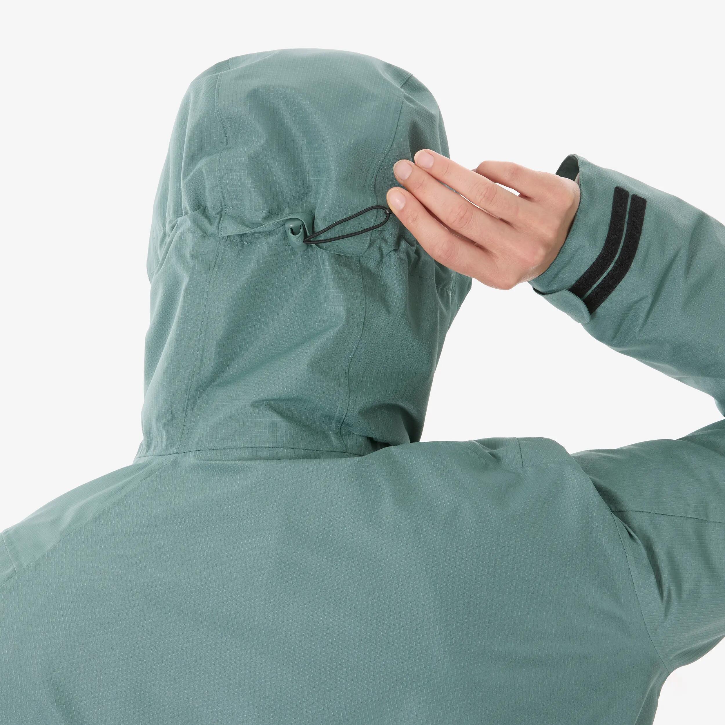 Chaqueta 3en1 de senderismo invierno -8 °C mujer, MH500 3en1 verde y beige  8/20