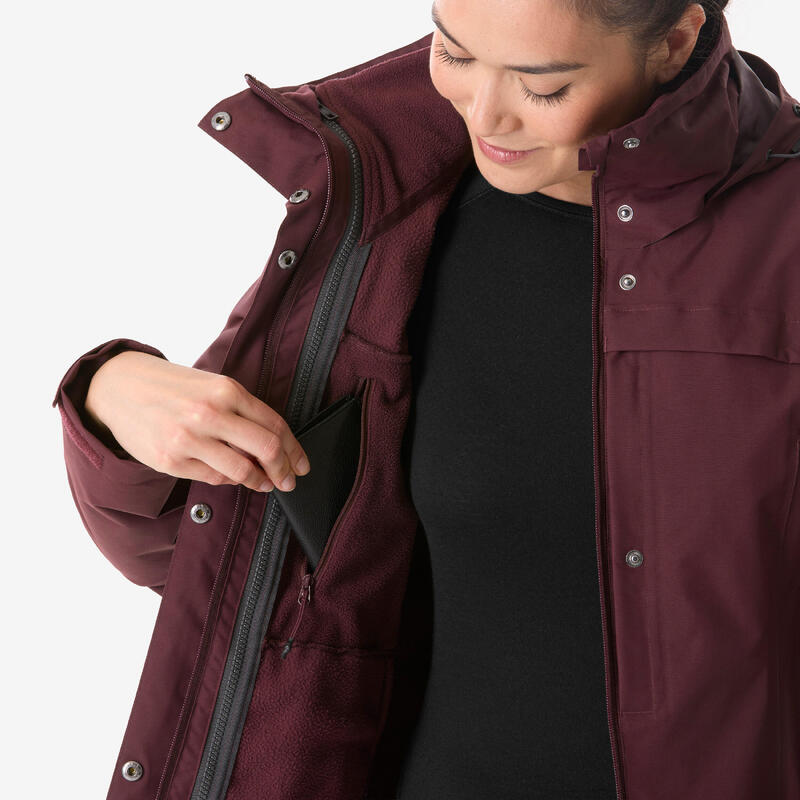 Kadın 3'ü 1 Arada Outdoor Kar Montu/Kışlık Mont - Mor - NH100 0 °C