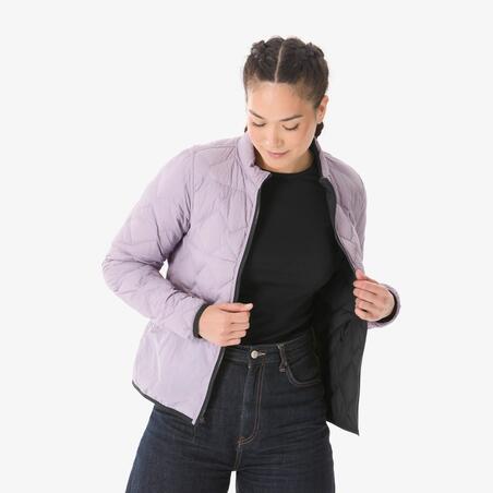 Пуховик жіночий NH500 для туризму 3-в-1 чорний
