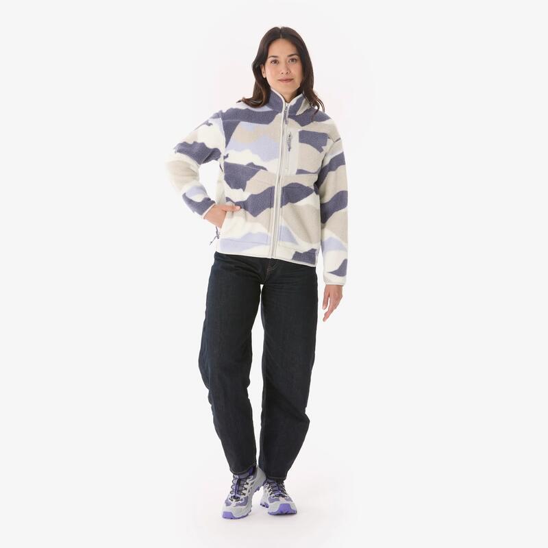 Kadın Outdoor Polar Mont - Kamuflaj Desenli - MH 500 Trendy