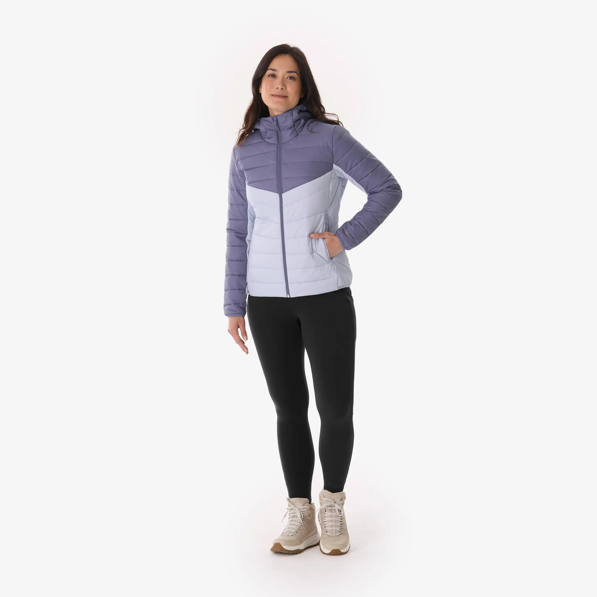 Women’s hiking warm padded jacket  -6°C MH500 - Purple -  2