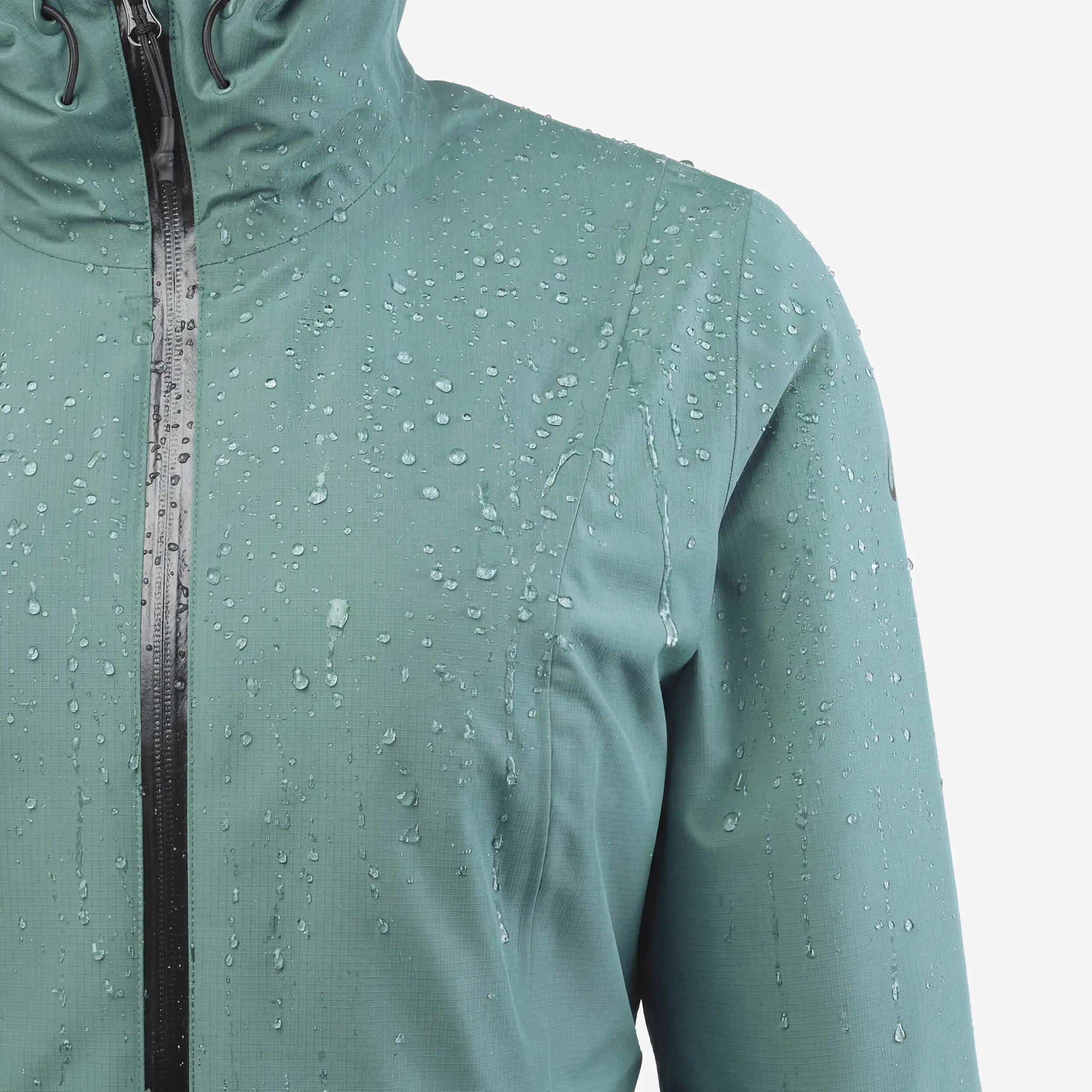 Chaqueta 3en1 de senderismo invierno -8 °C mujer, MH500 3en1 verde y beige  5/20
