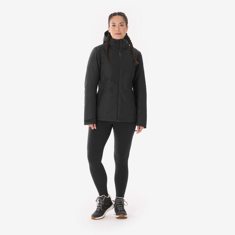 Kadın 3'ü 1 Arada Outdoor Kar Montu/Kışlık Mont - Siyah - MH500 -8 °C