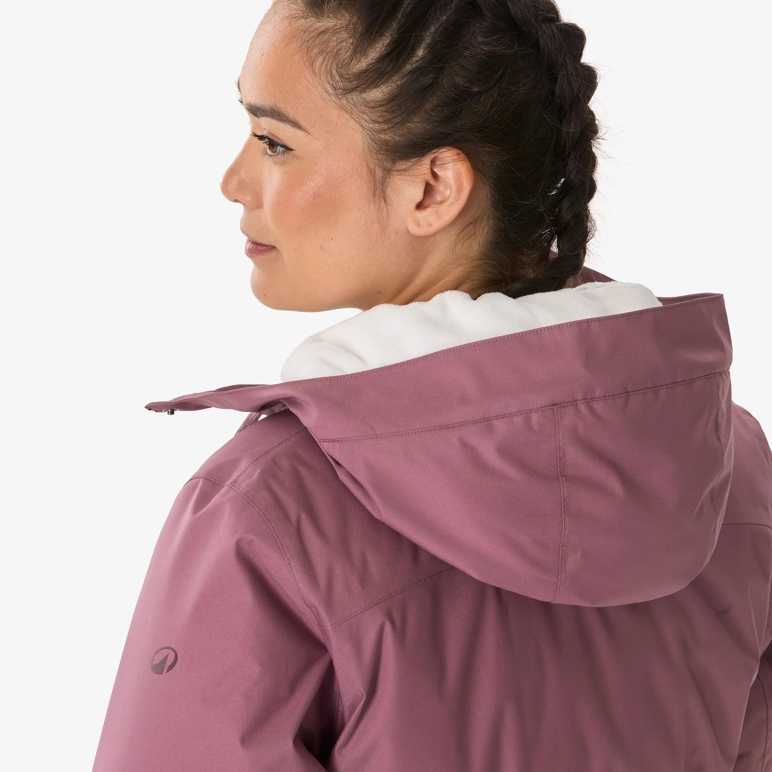 Casaco impermeável de caminhada -10°C para mulher, NH500 violeta 6/10