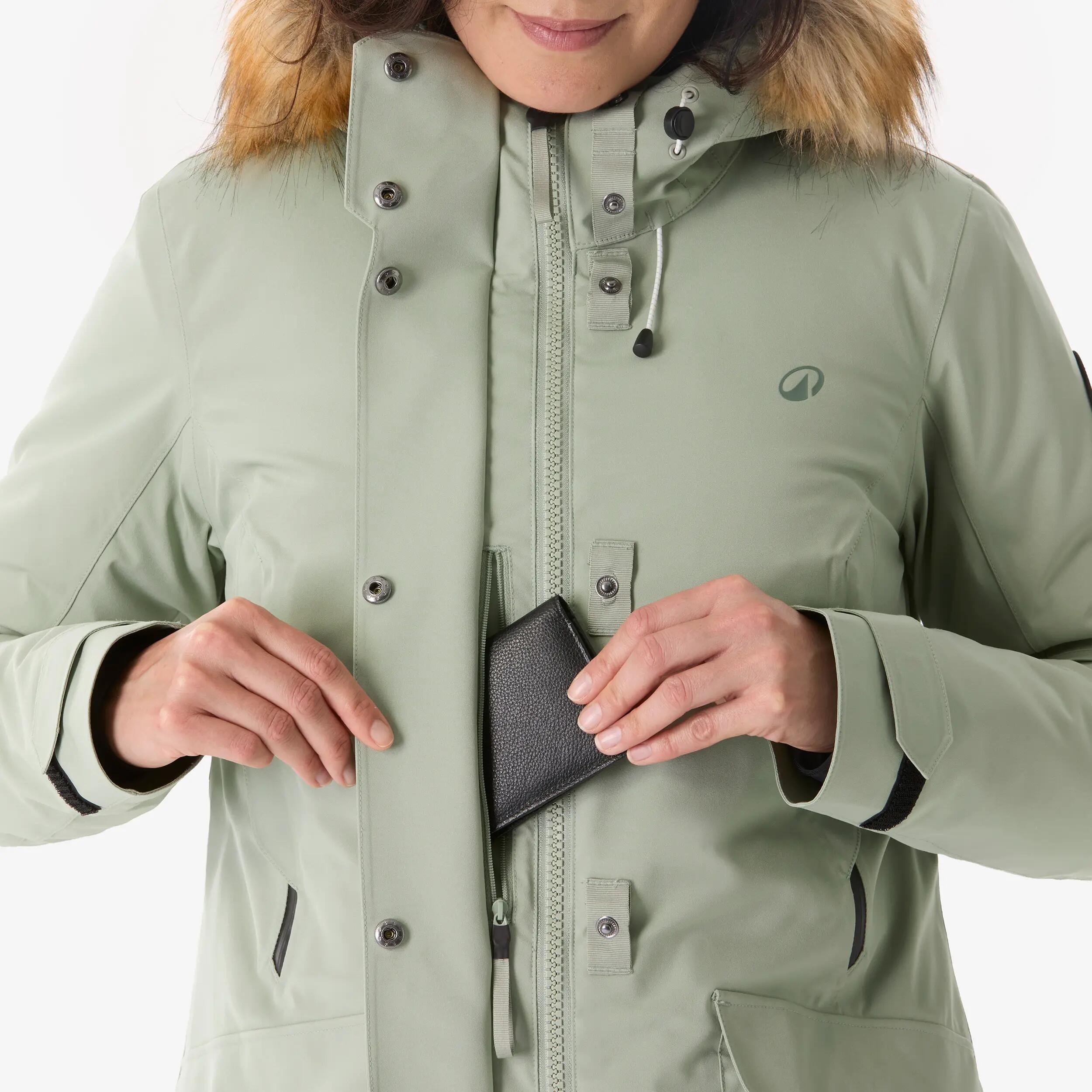 Parka invierno -17 °C de senderismo mujer, NH900 verde 11/14