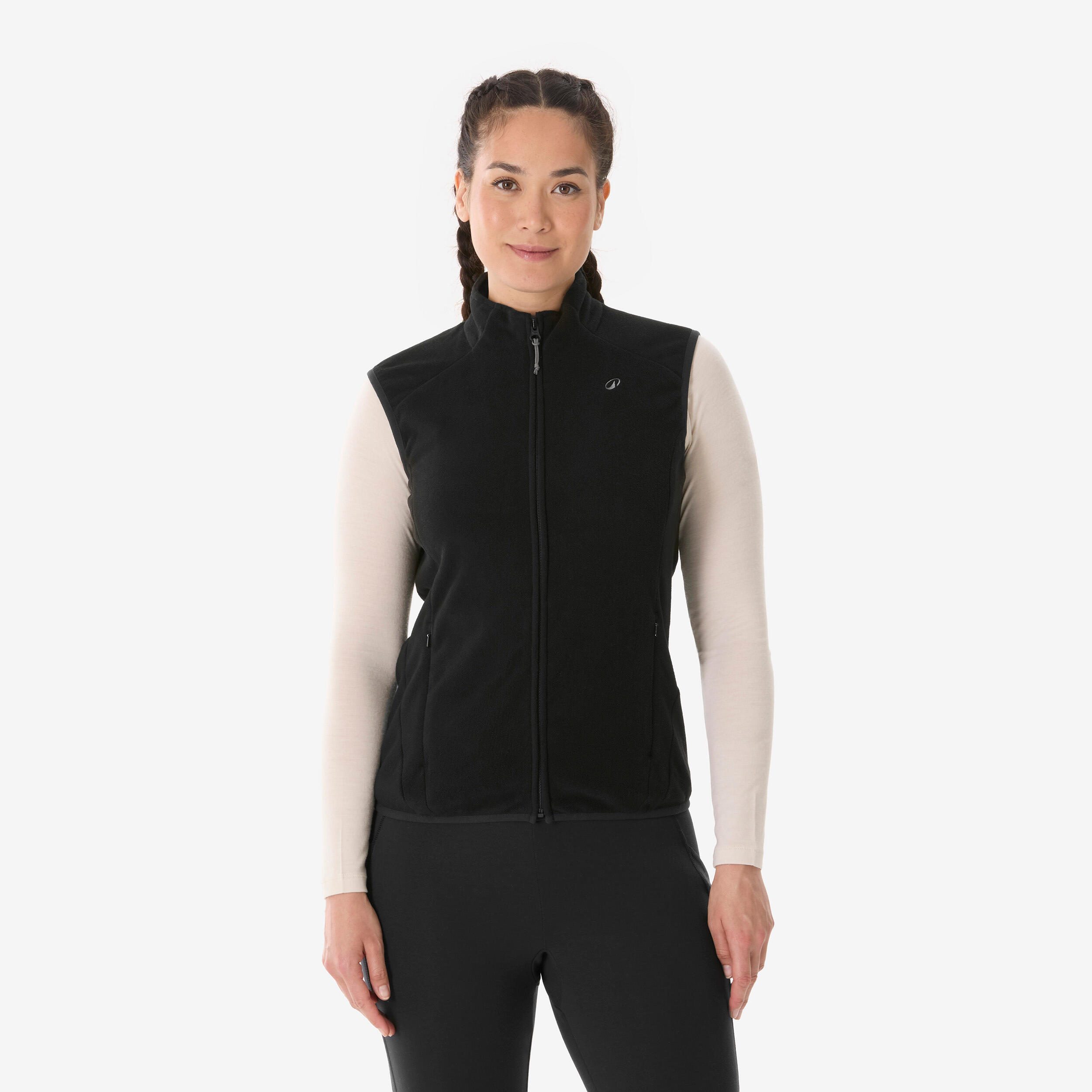 Gilet trekking donna MH100 nero