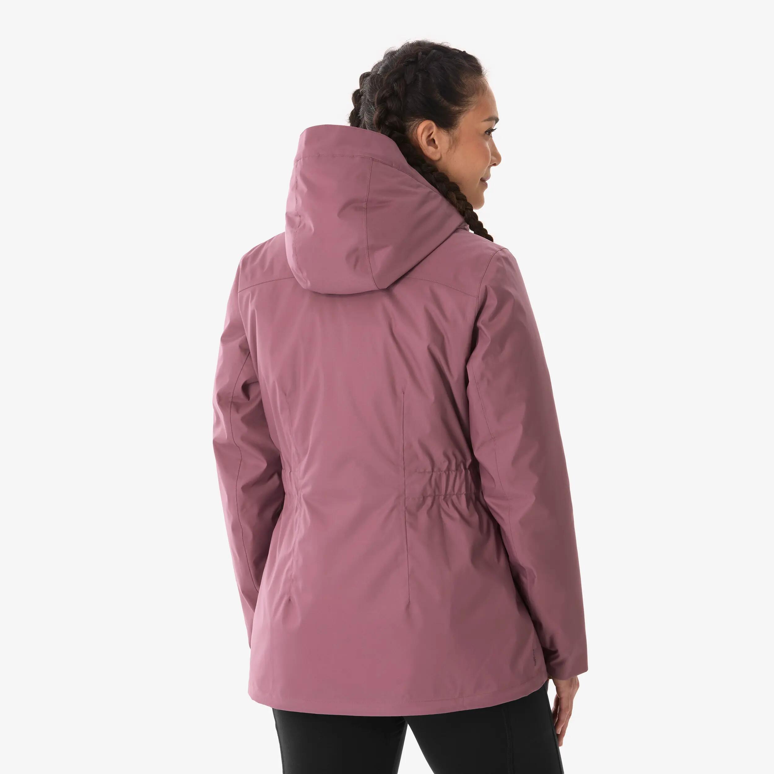 Casaco impermeável de caminhada -10°C para mulher, NH500 violeta 5/10