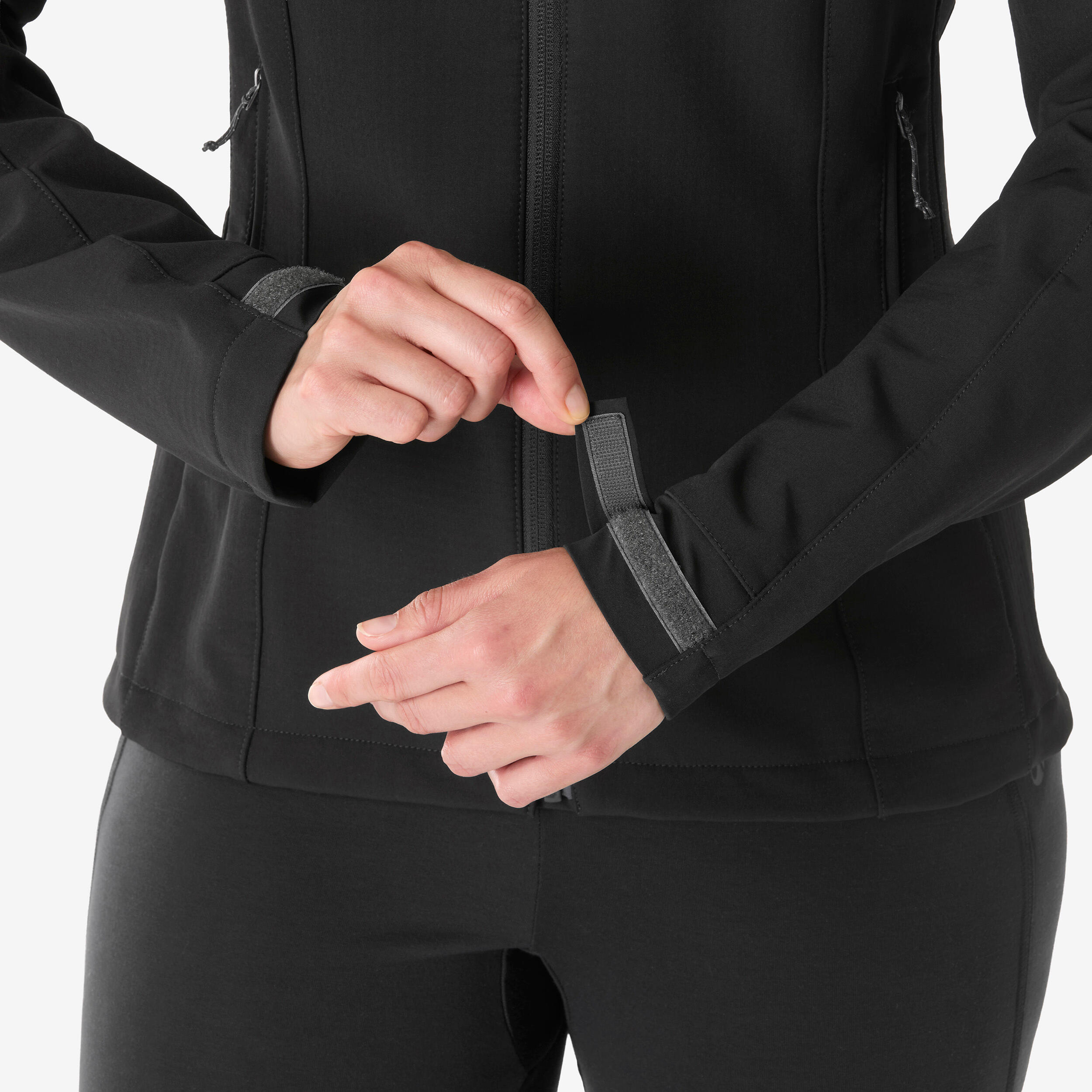Gebraucht - Softshelljacke Damen winddicht Wandern - MT500 schwarz 10/16