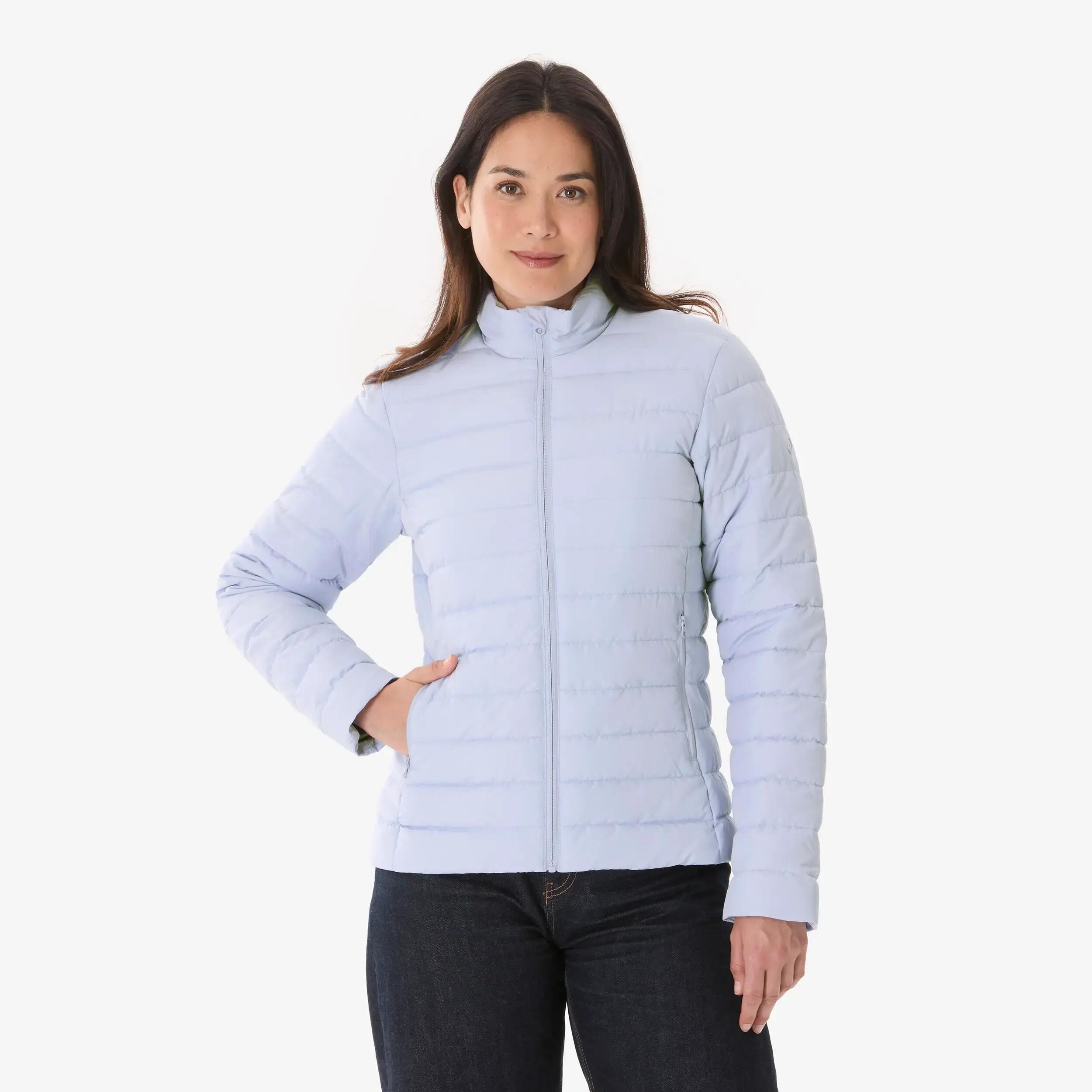 Women’s Hiking padded Jacket MH100 - Purple -  1