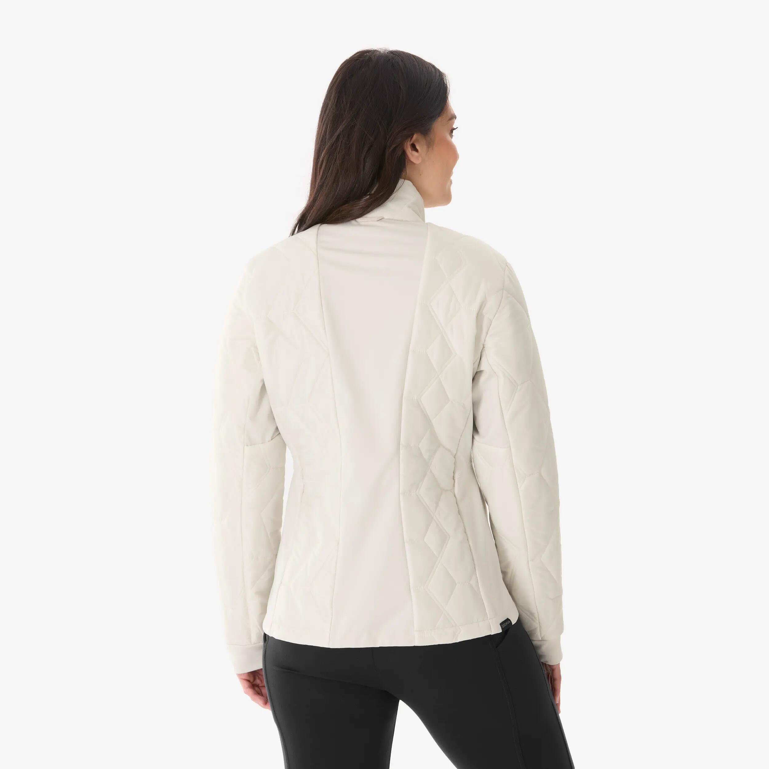Chaqueta 3en1 de senderismo invierno -8 °C mujer, MH500 3en1 verde y beige  19/20