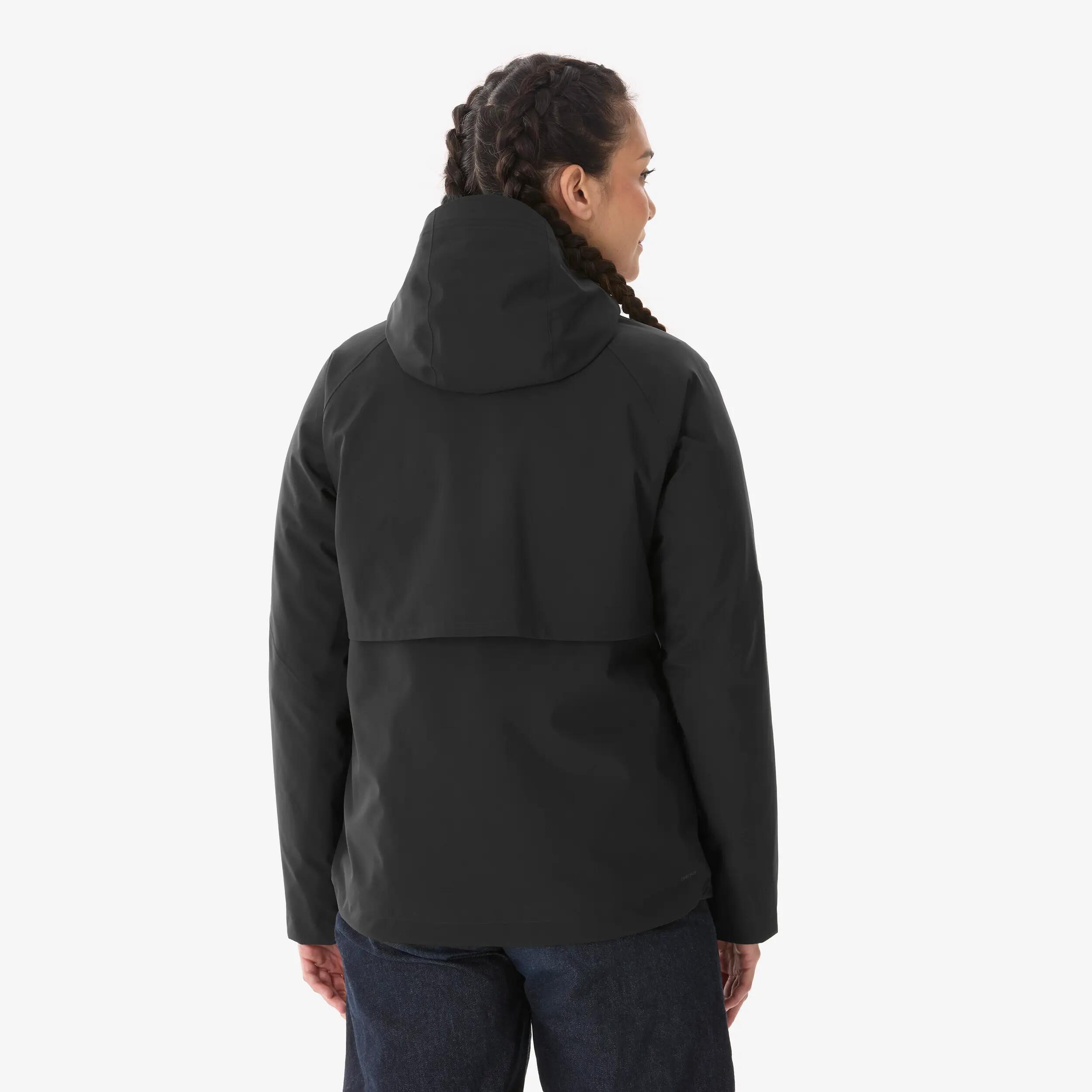 Piumino trekking donna NH500 3 in 1 nero 7/23