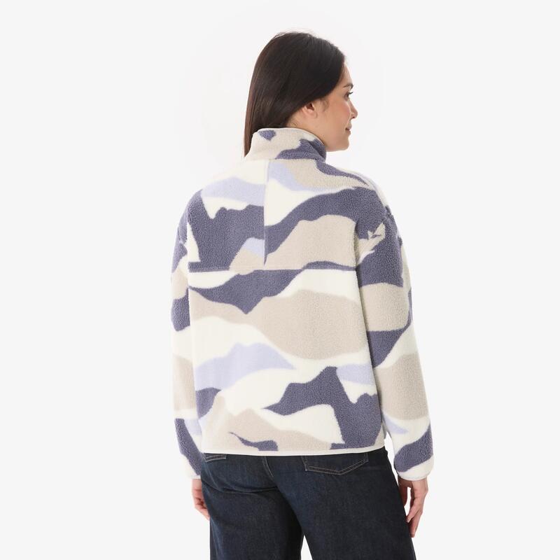 Kadın Outdoor Polar Mont - Kamuflaj Desenli - MH 500 Trendy