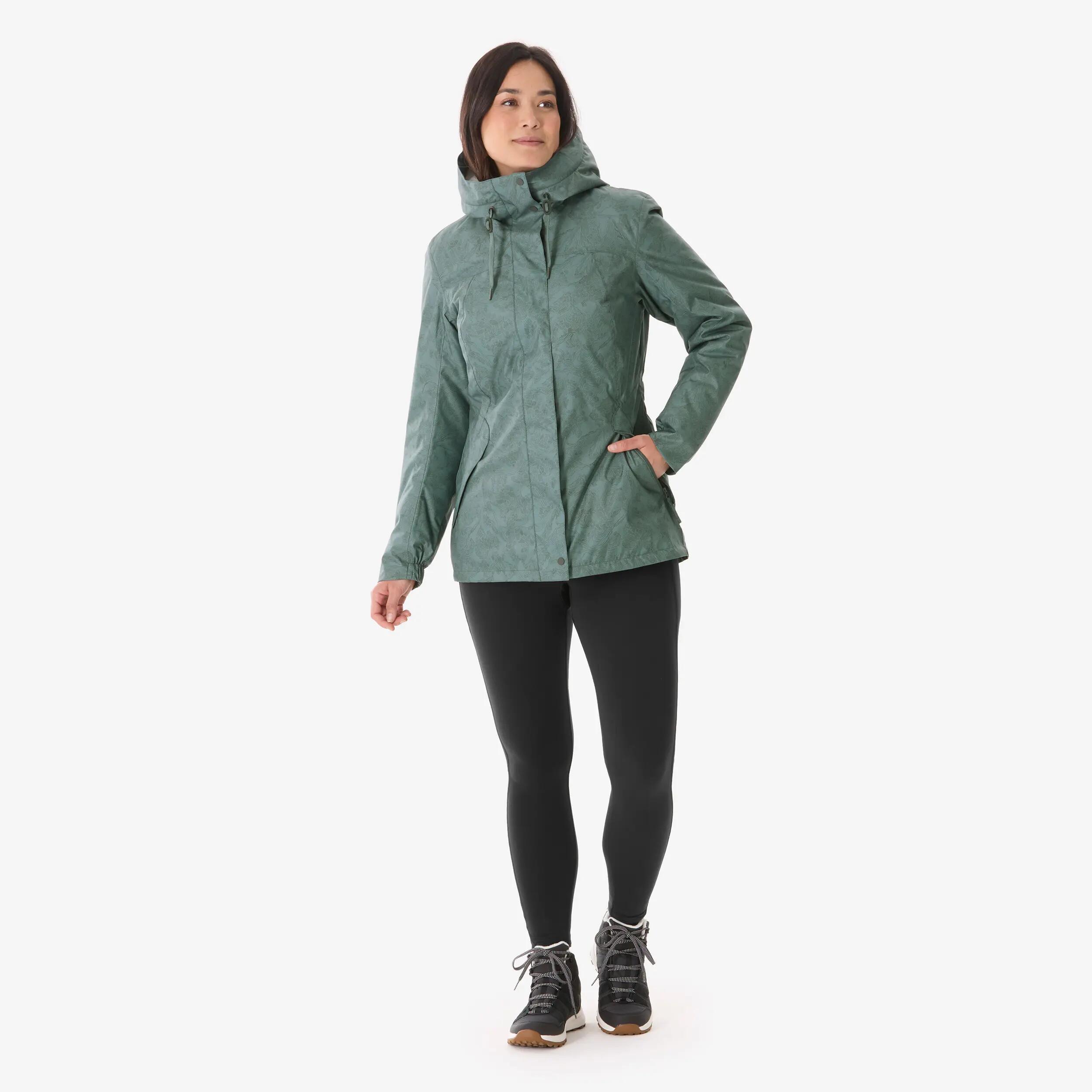 Women’s waterproof hiking jacket -10°C NH500 - Green -  2