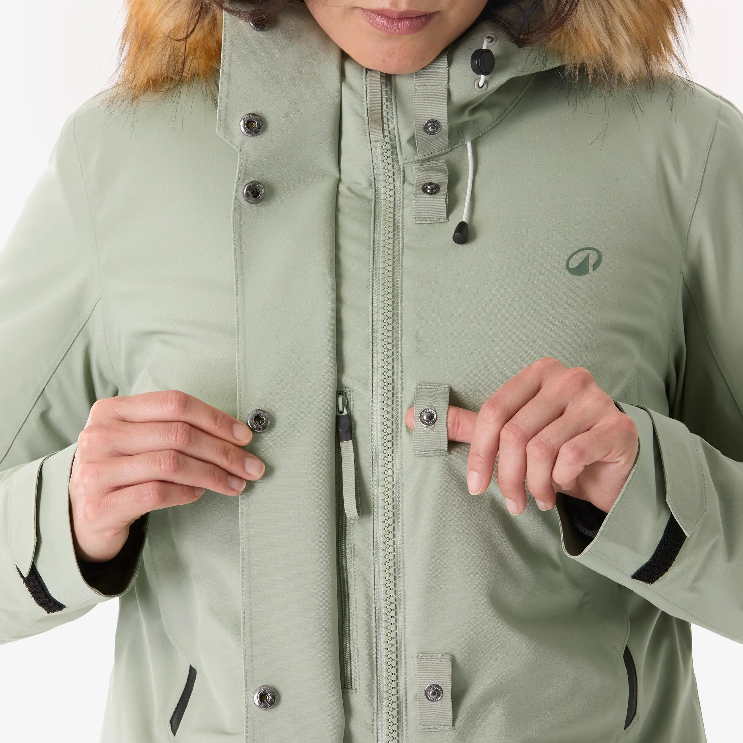 Parka invierno -17 °C de senderismo mujer, NH900 verde 13/14