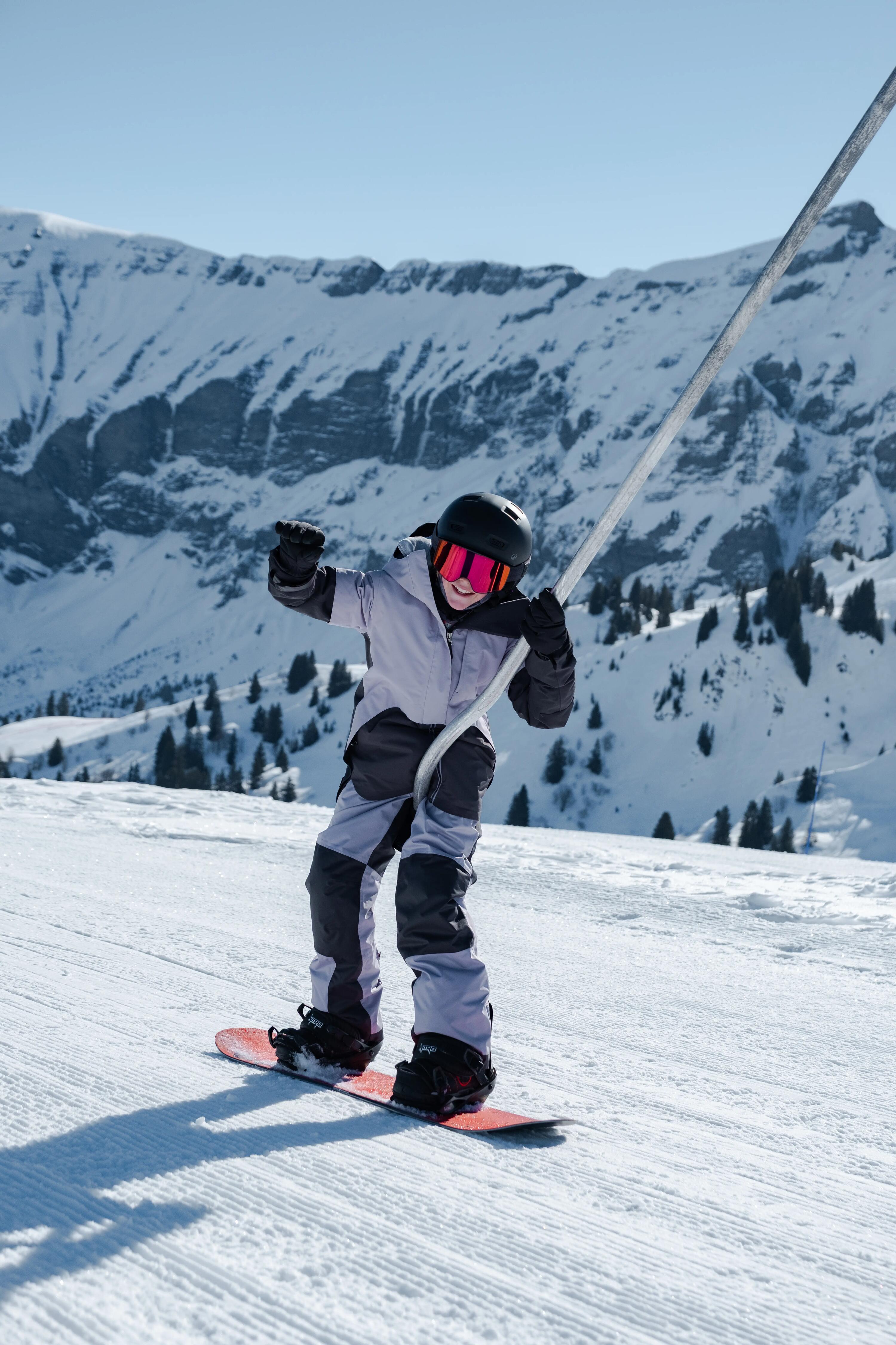 Salopette sci e snowboard bambino SNB 900 viola 17/18