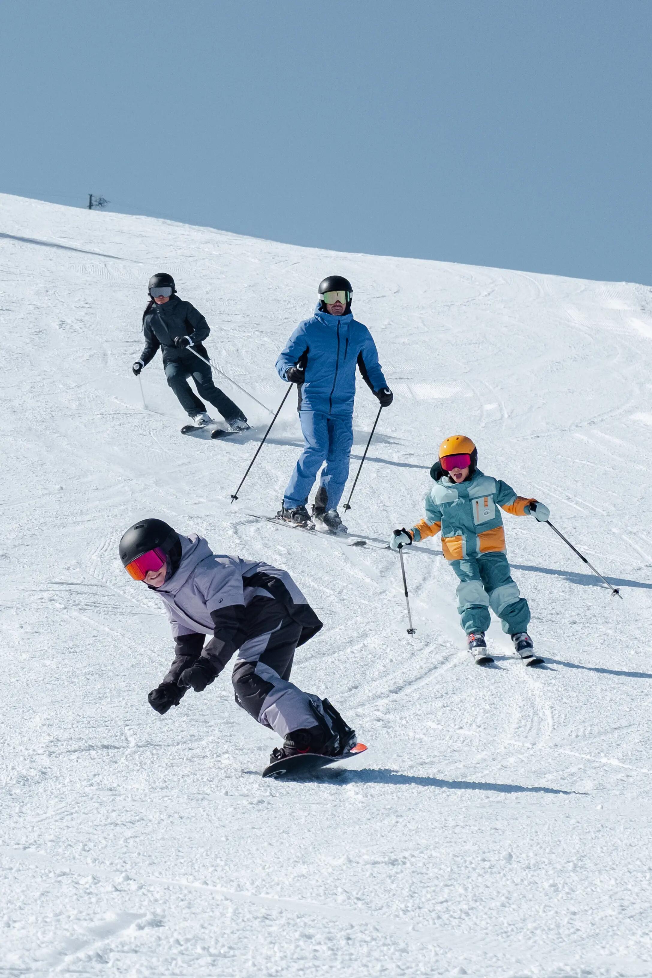 Pantalons d'esquí i snowboard càlids i transpirables dona Pant 500 verd fosc 20/20
