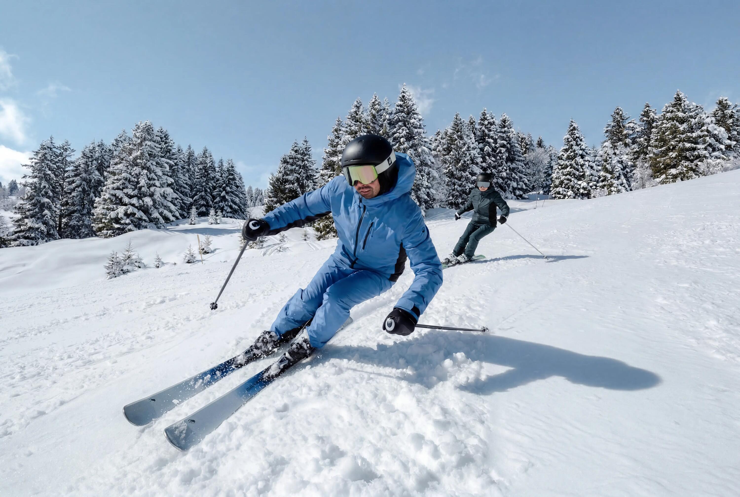 Casaco de ski e snowboard quente e impermeável homem, 500 azul e preto 15/24