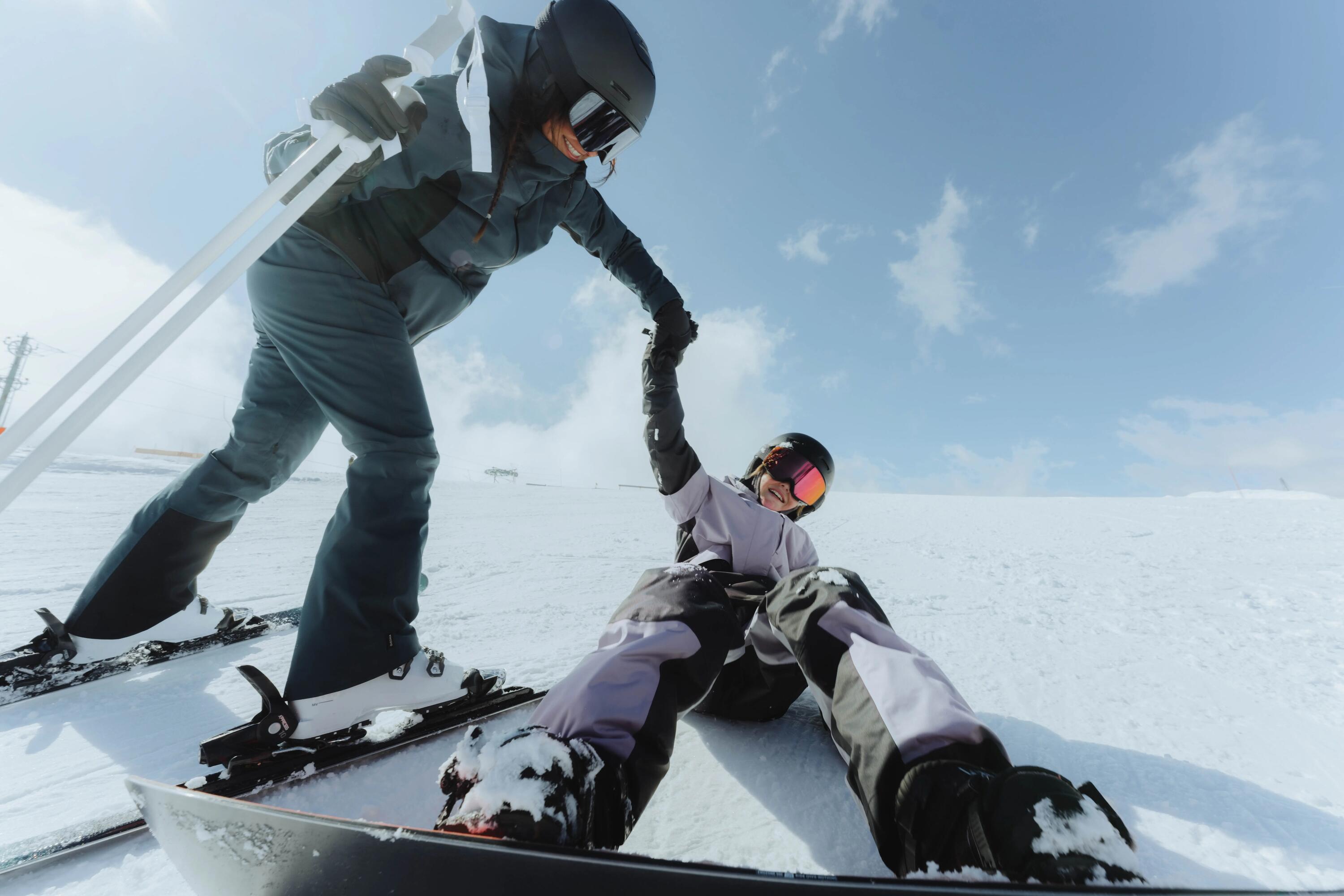 Pantalons d'esquí i snowboard càlids i transpirables dona Pant 500 verd fosc 15/20