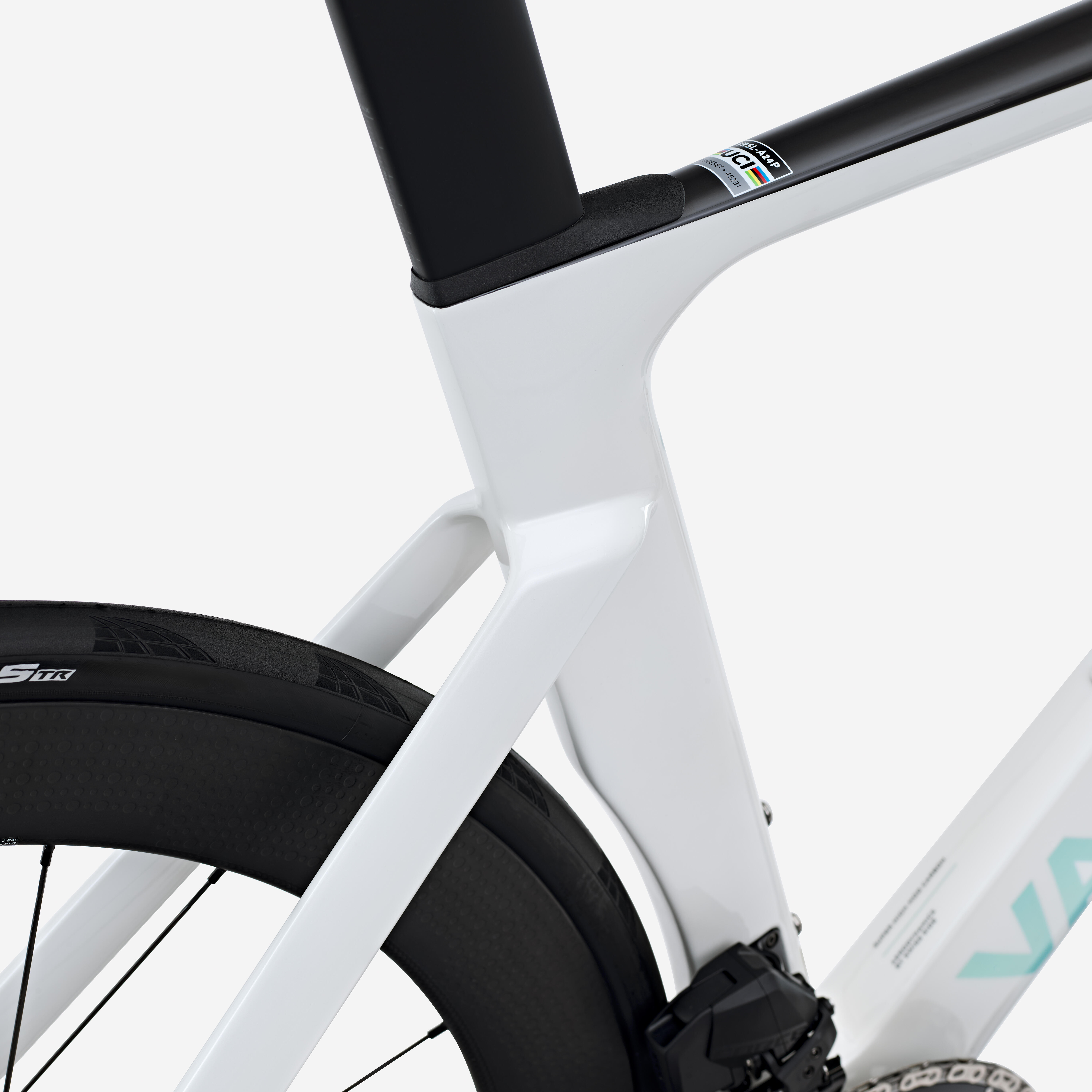 VAN RYSEL Cestný bicykel RCR-F Pro FORCE AXS E1 12r PWM biely XS · záber 10