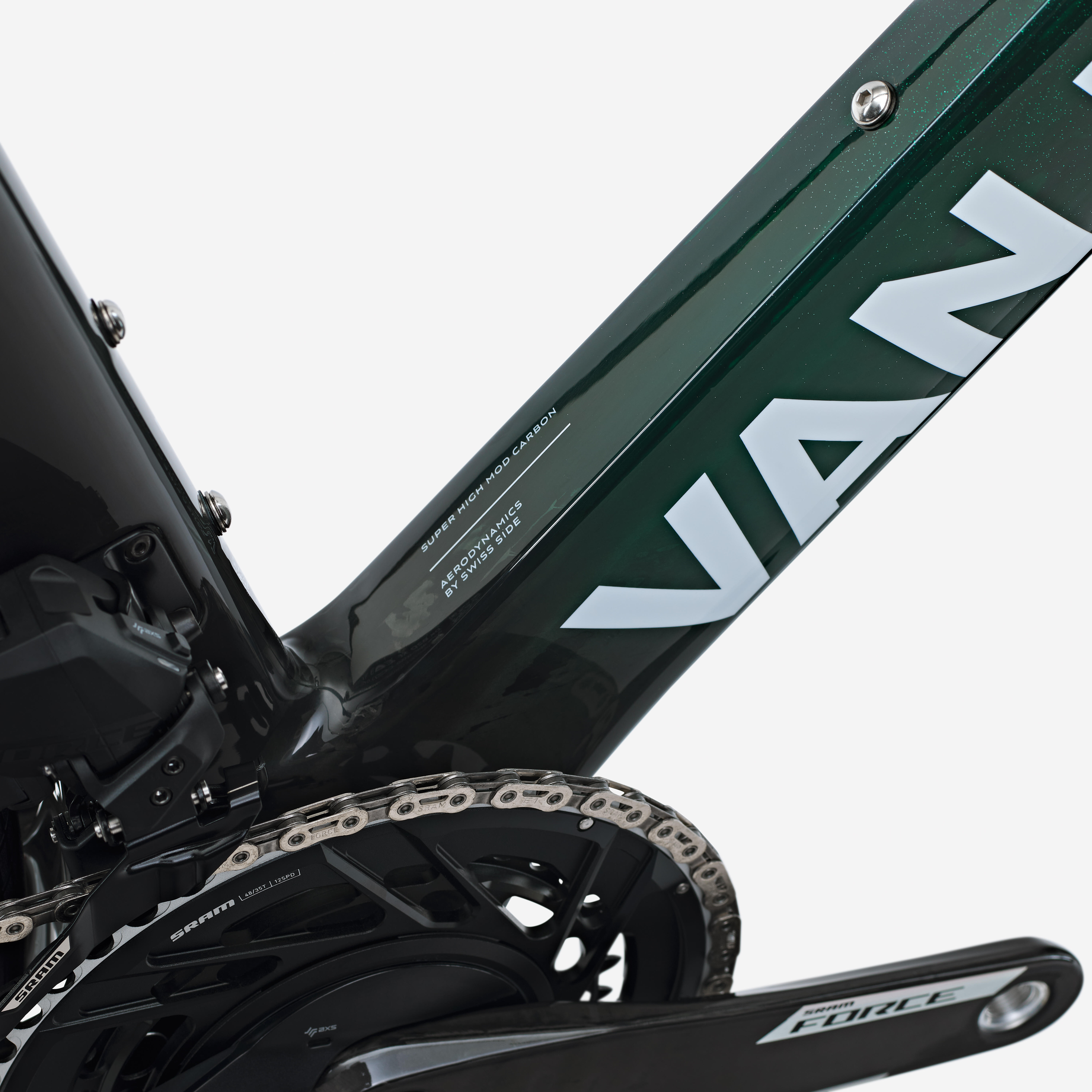 VAN RYSEL Cestný bicykel RCR-F PRO Force AXS E1 2x12 PWM zelený L · záber 11