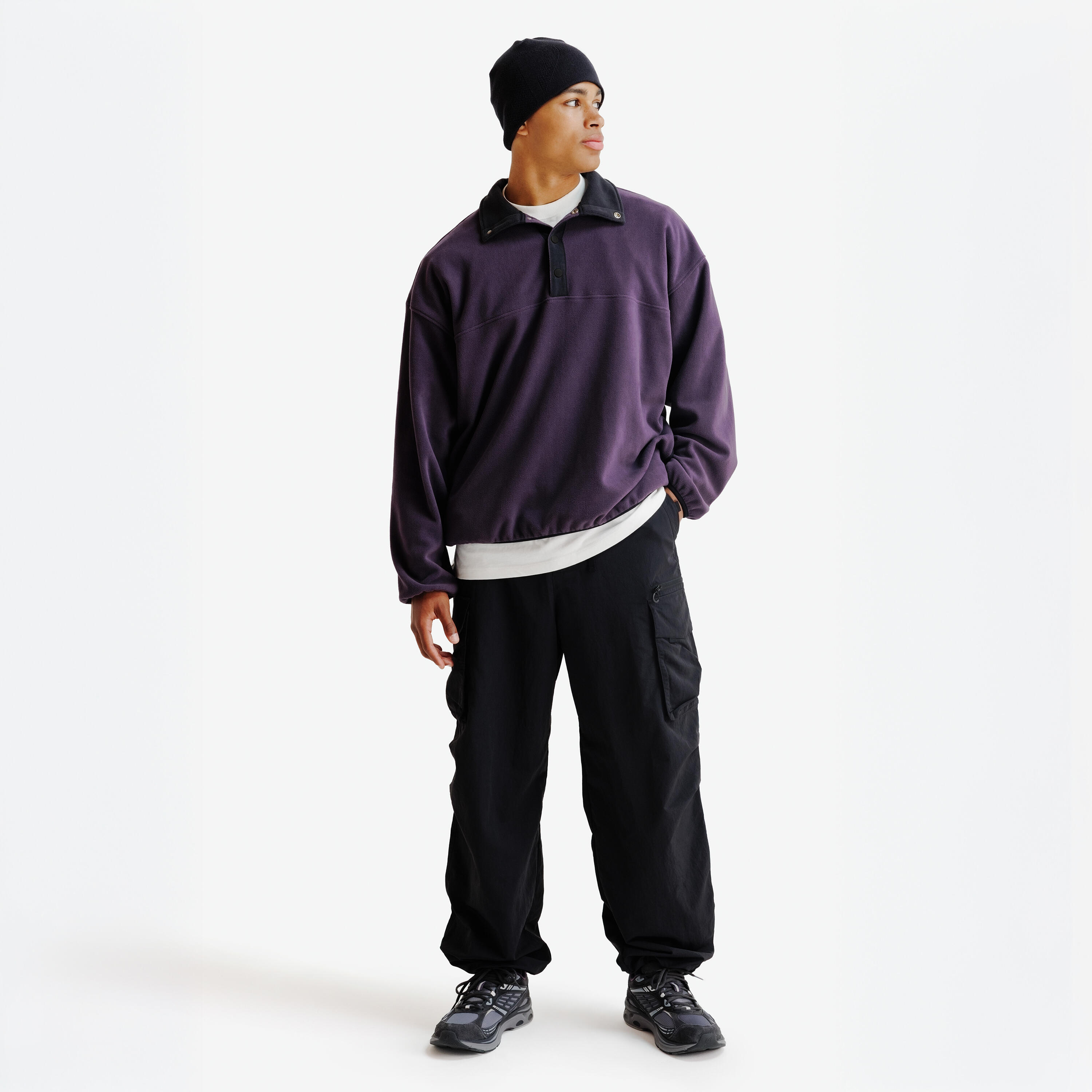 Pantalon de Sport Cargo Ample - Marron Camouflage 2/6