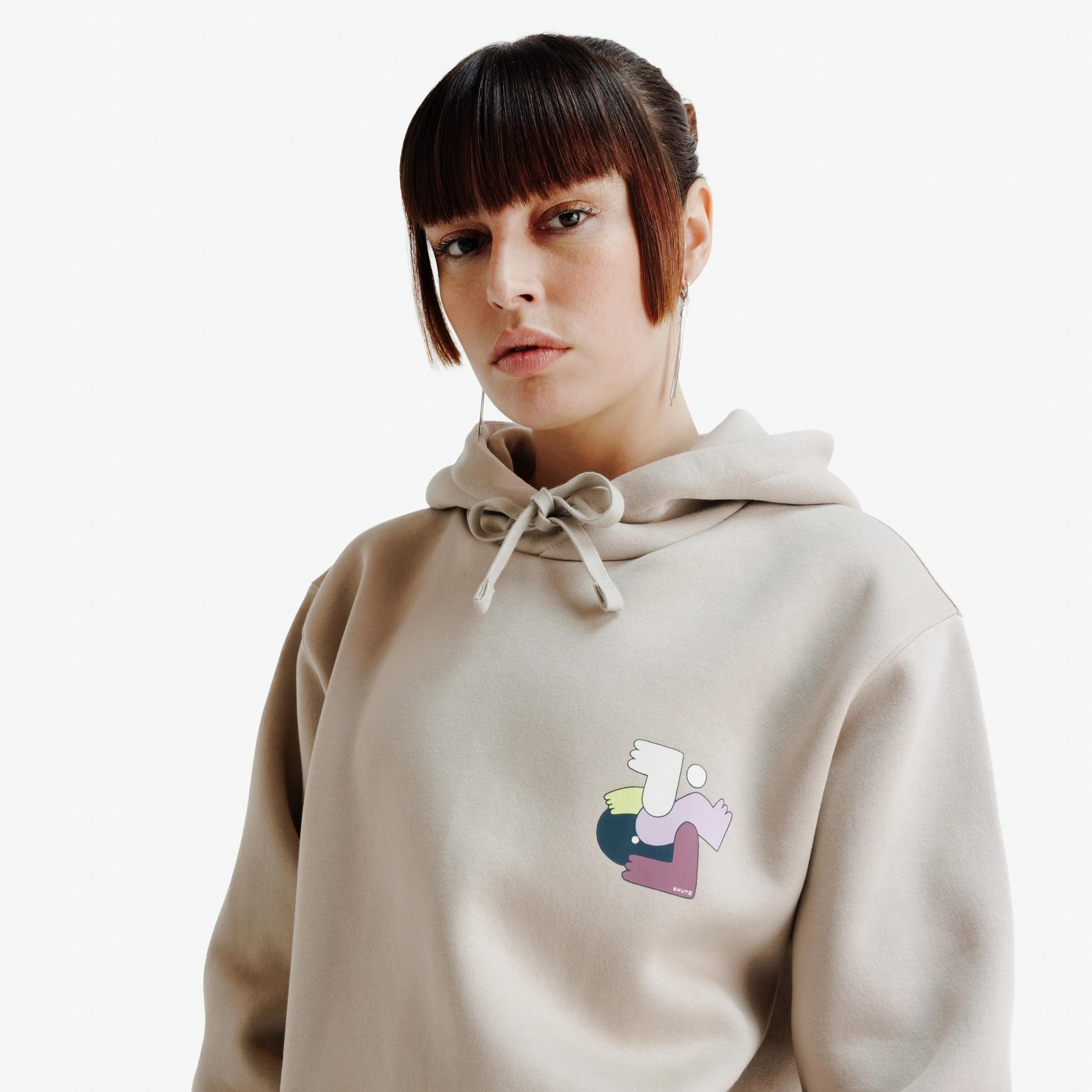 Sudadera con capucha corte holgado unisex, Elementals, beige 3/5